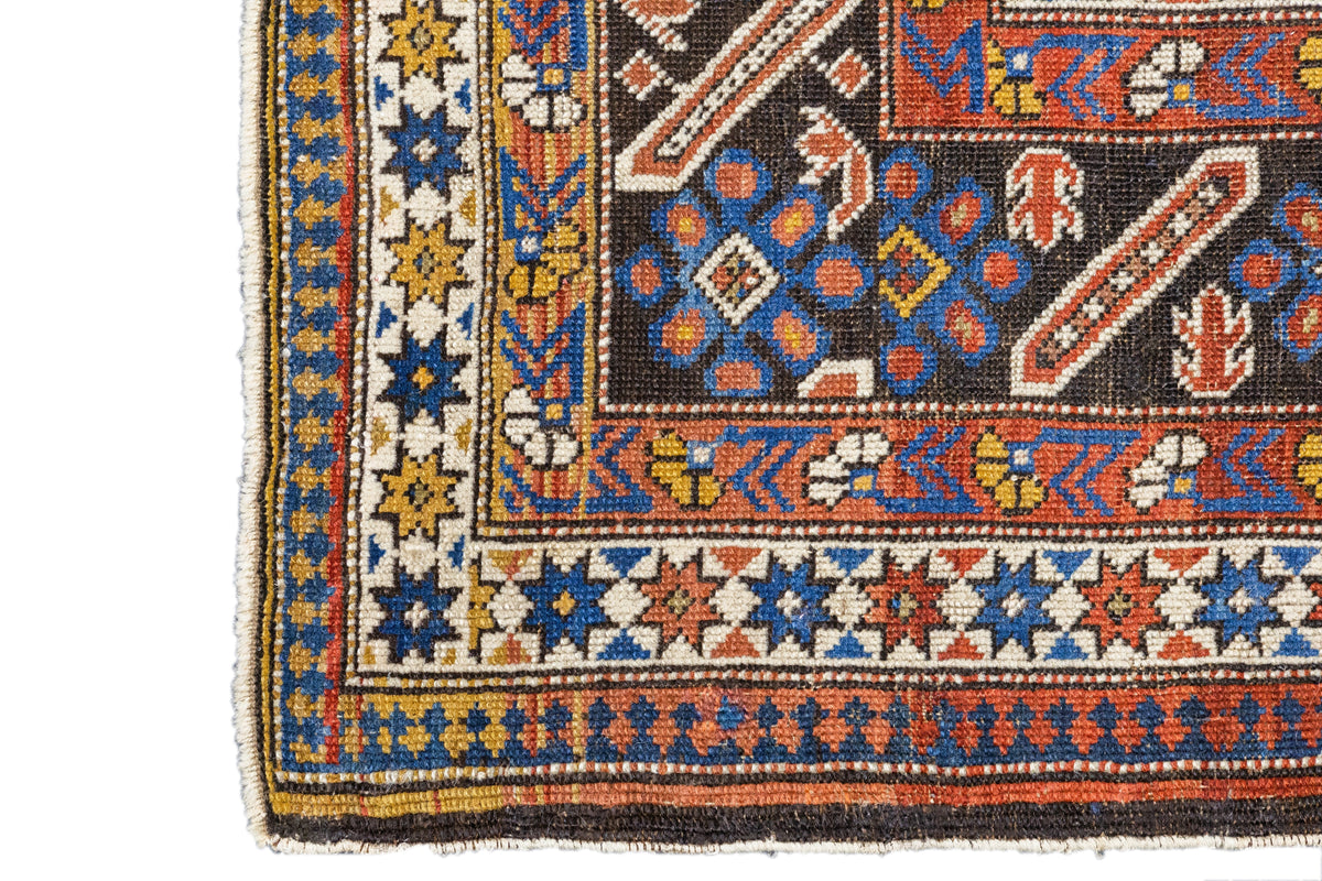 Antique Caucasian Shirvan Rug 4'4'' x 6'3''