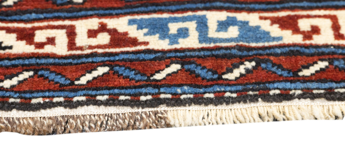 Antique Caucasian Zeyhur Rug 3' x 3'11''