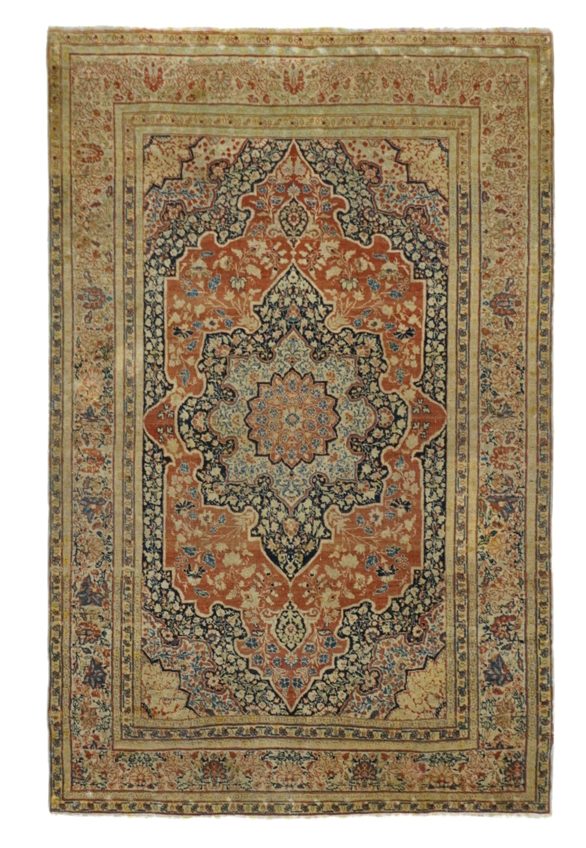 Antique Haji Jalili Tabriz Rug 3'9'' x 5'8''