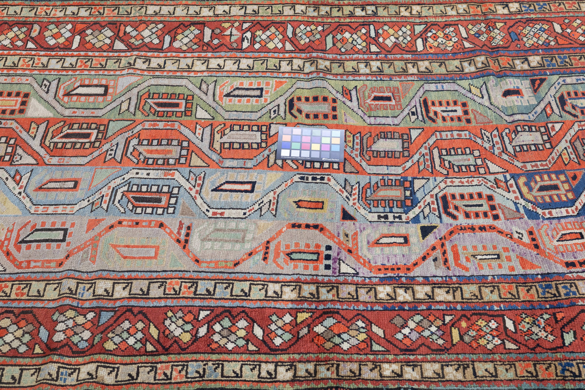 Antique Caucasian Genje Kazak Rug 3'11'' x 11'1''