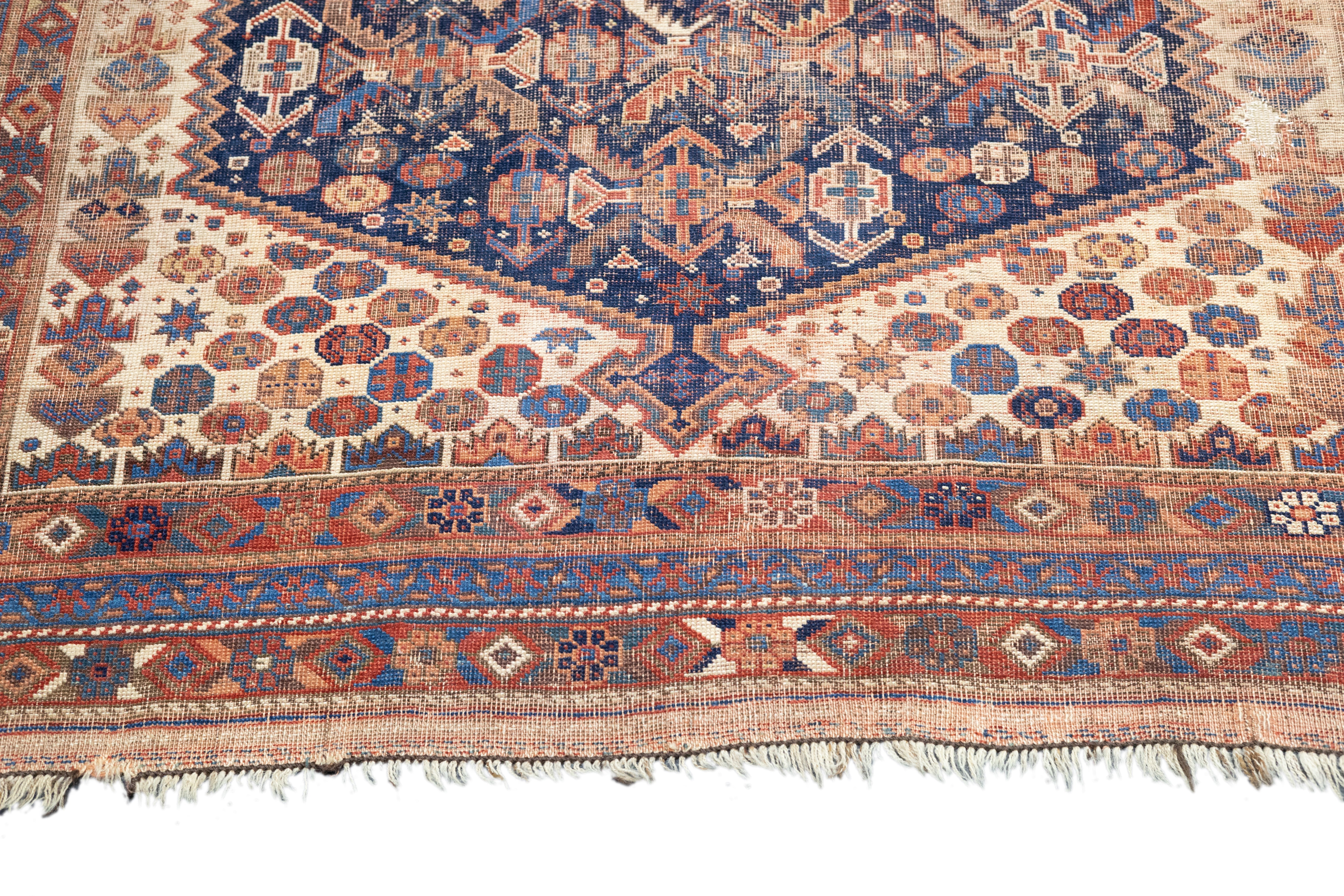 Antique Qashqai Rug 4'6'' x 8'4''