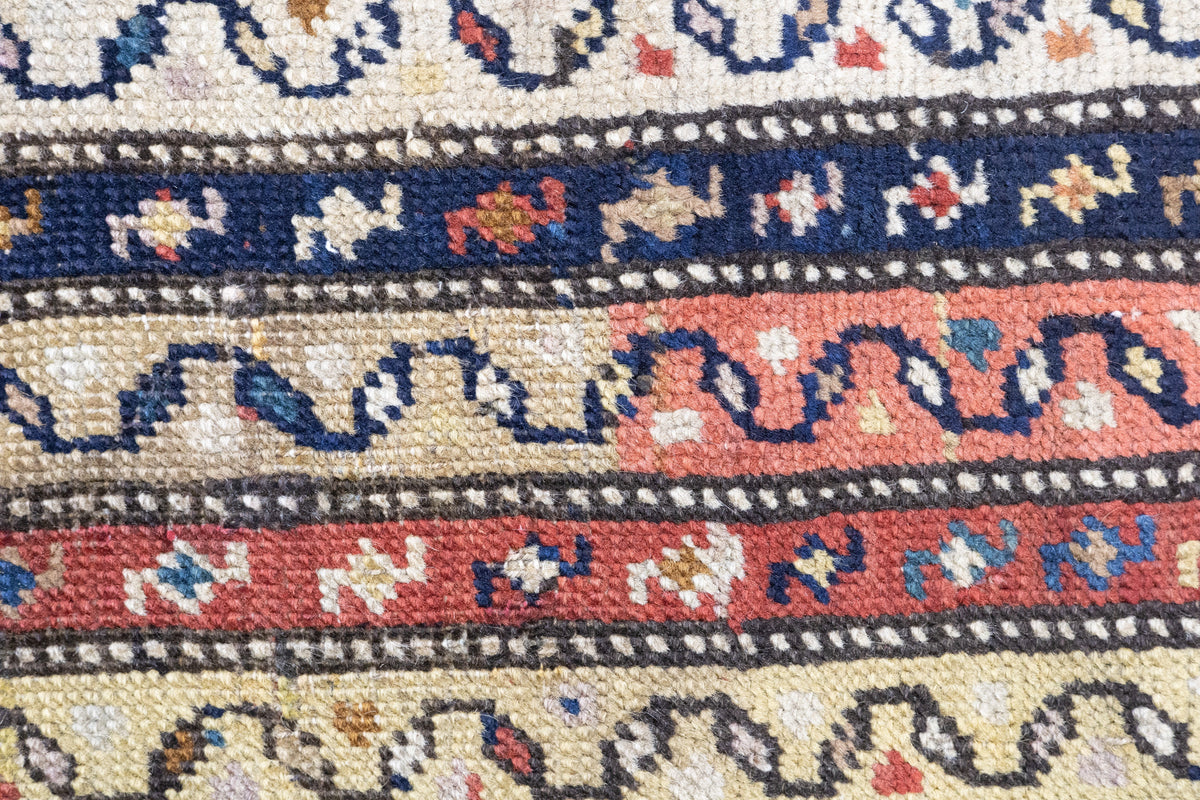 Antique Caucasian Kazak Rug 3'8'' x 8'1''