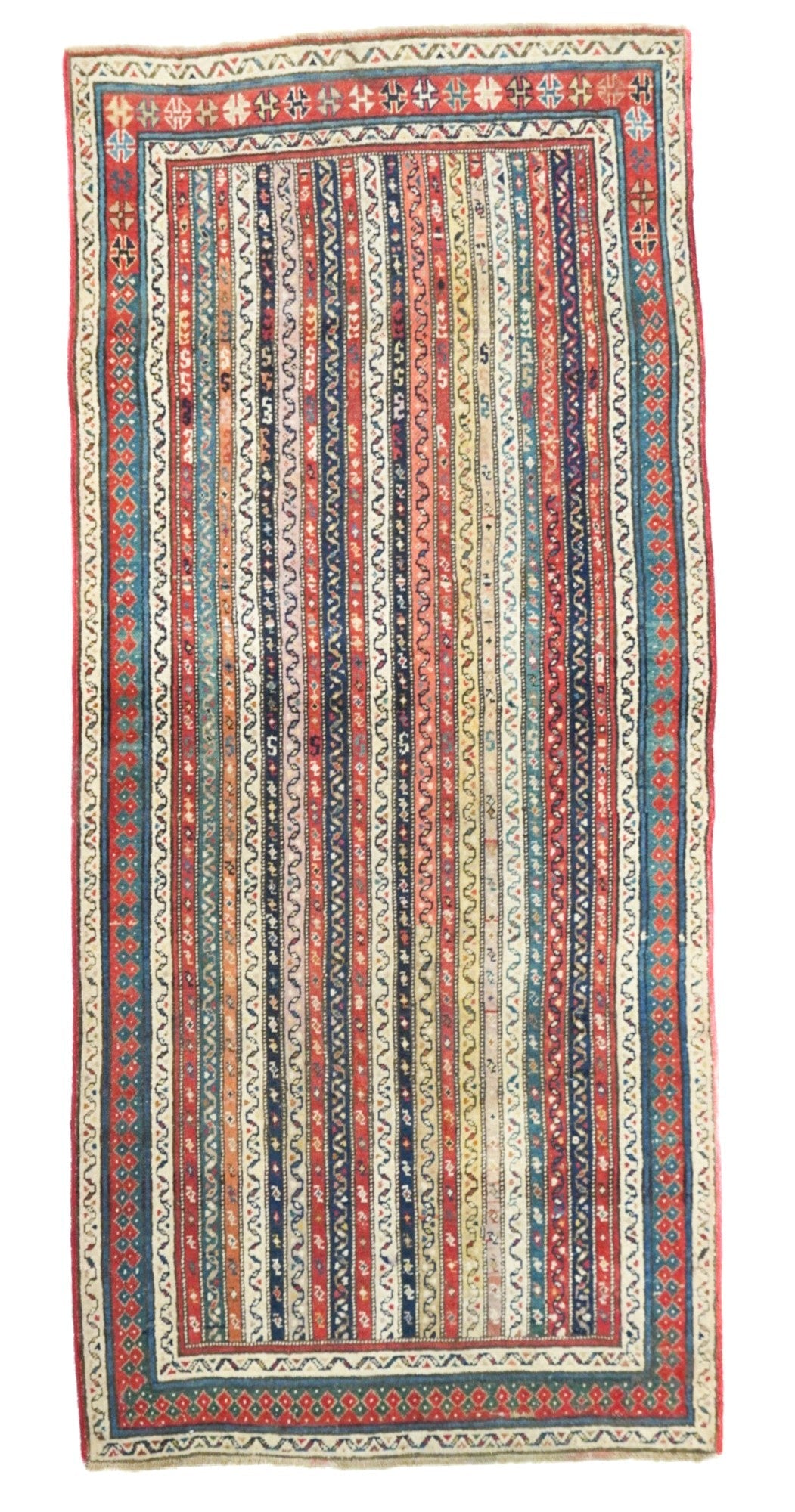 Antique Caucasian Kazak Rug 3'8'' x 8'1''