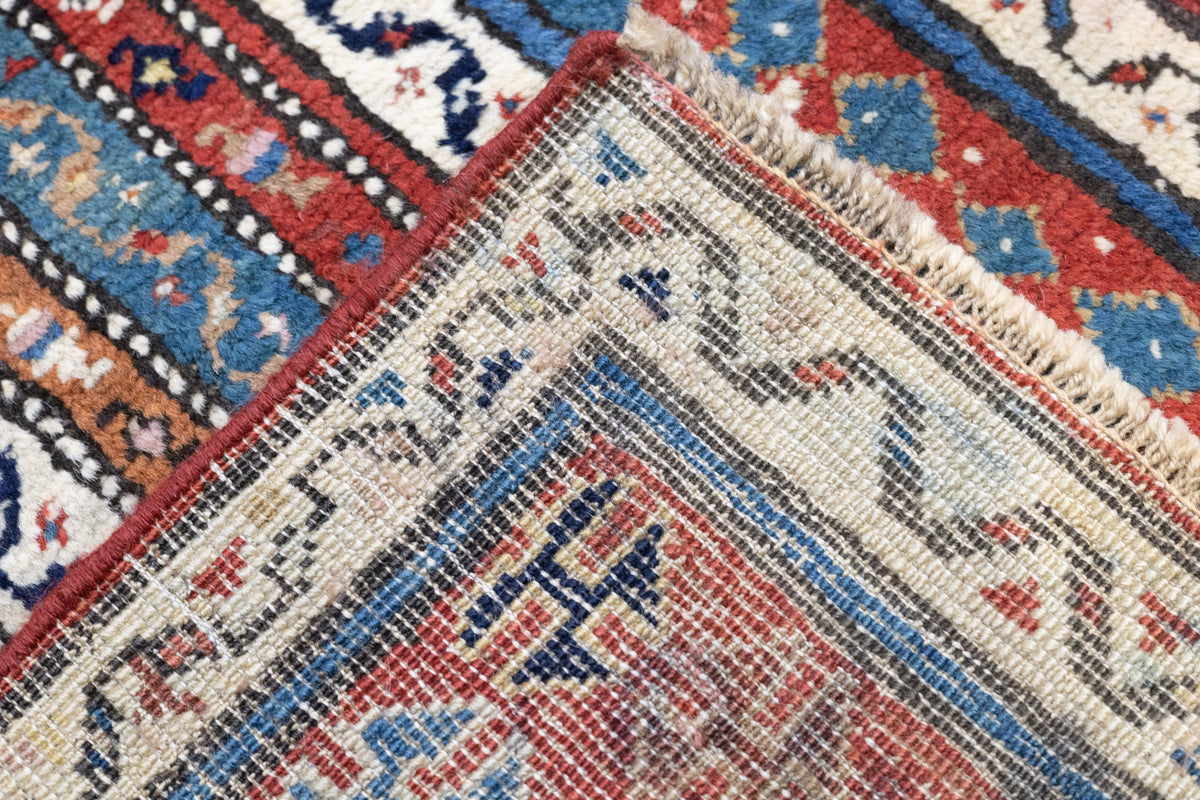 Antique Caucasian Kazak Rug 3'8'' x 8'1''