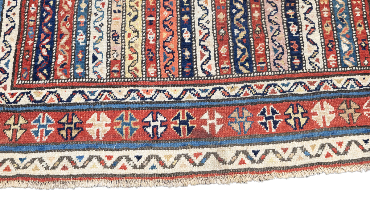 Antique Caucasian Kazak Rug 3'8'' x 8'1''