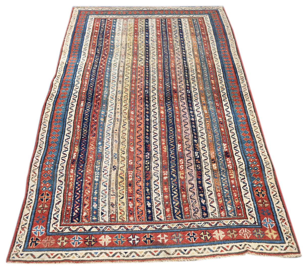 Antique Caucasian Kazak Rug 3'8'' x 8'1''
