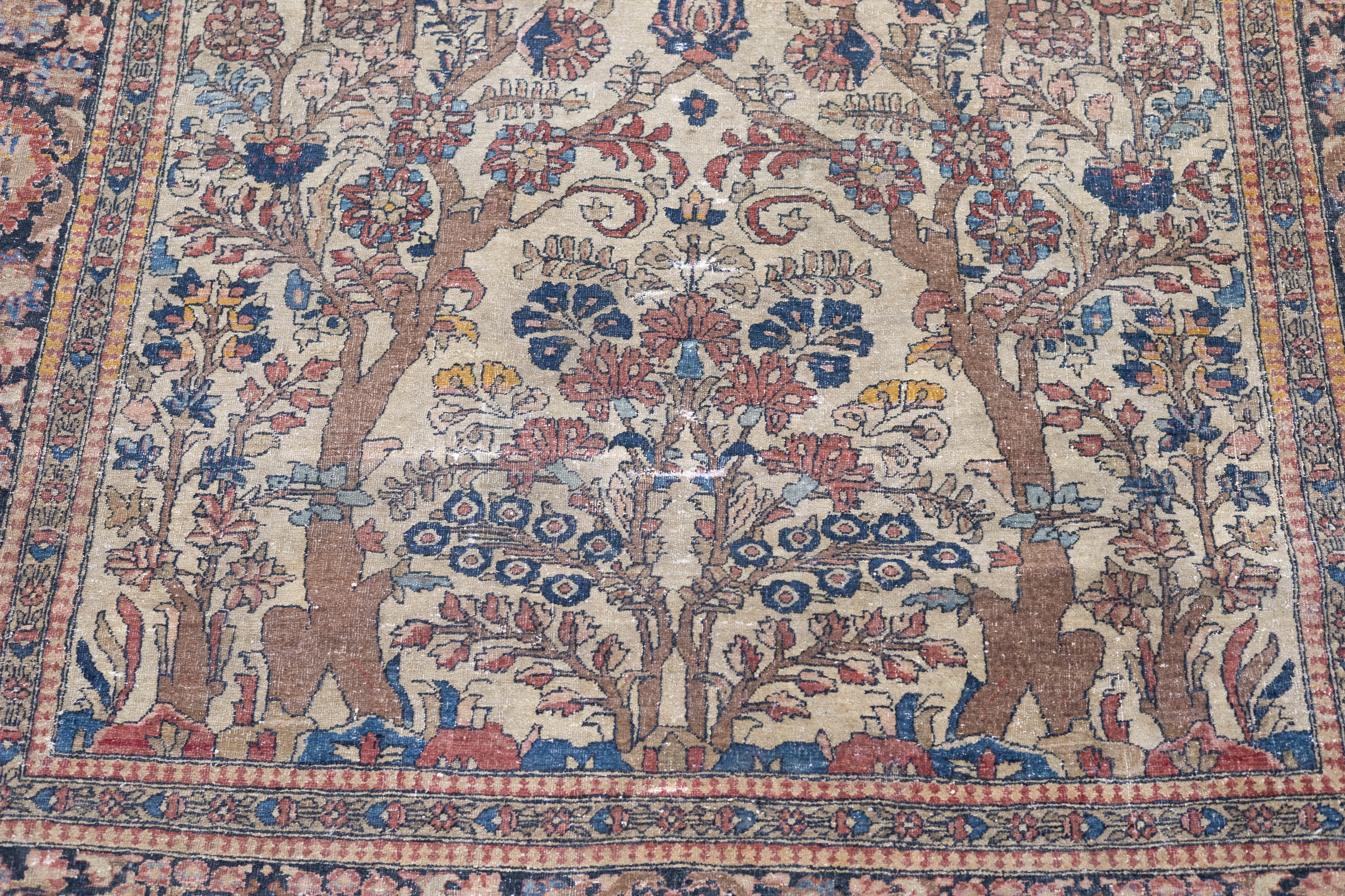 Antique Tehran Rug 4'7'' x 7'3''