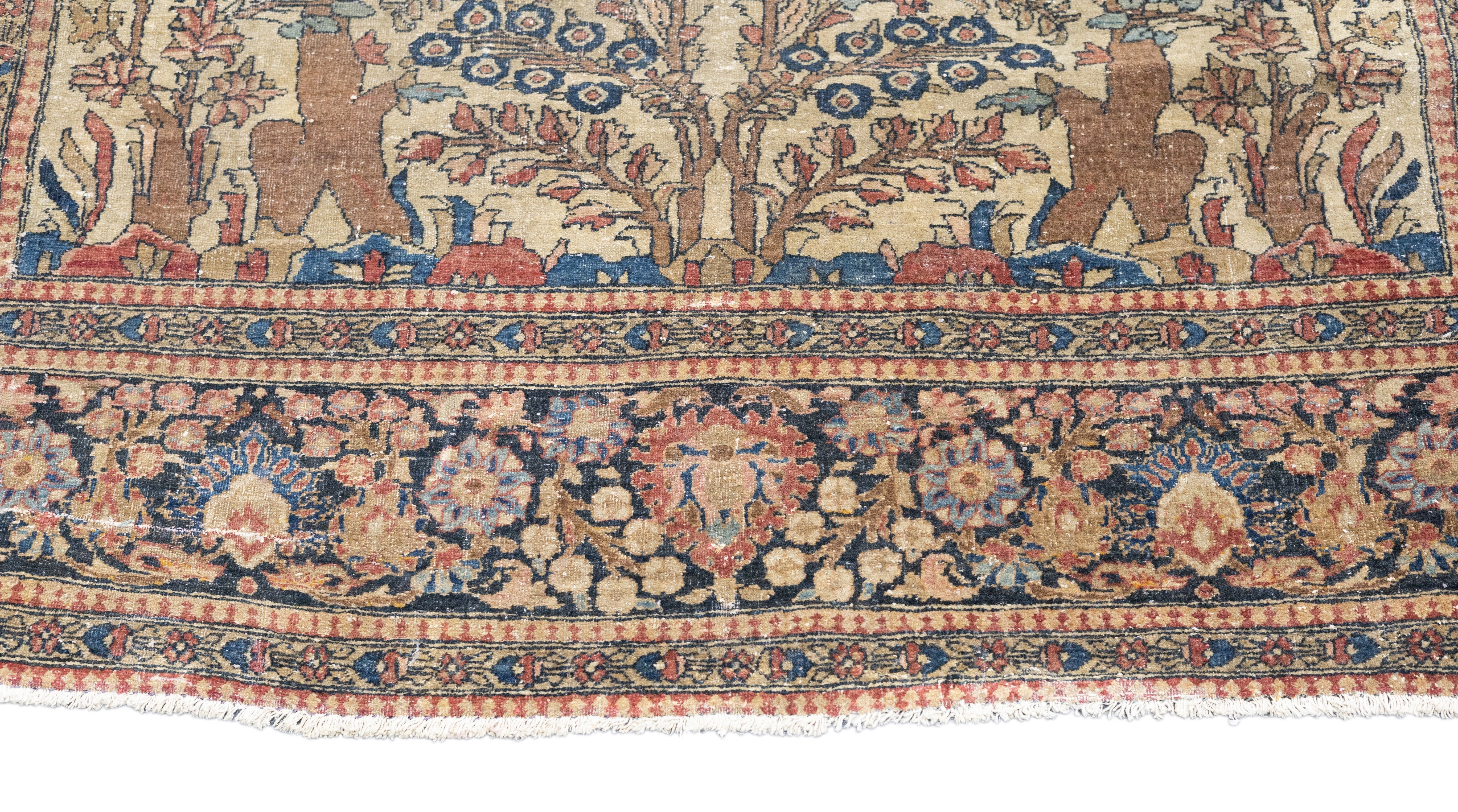 Antique Tehran Rug 4'7'' x 7'3''