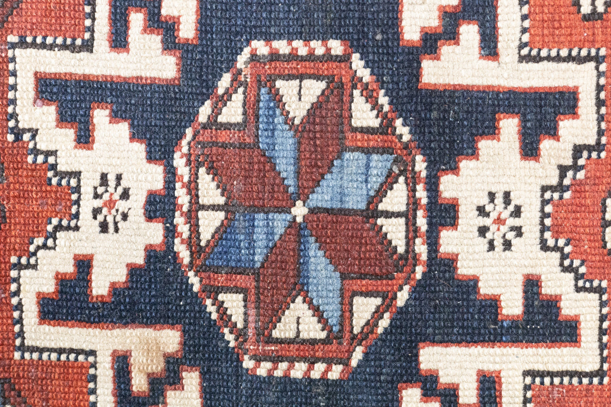 Antique Caucasian Shirvan Rug 3'8'' x 4'6''