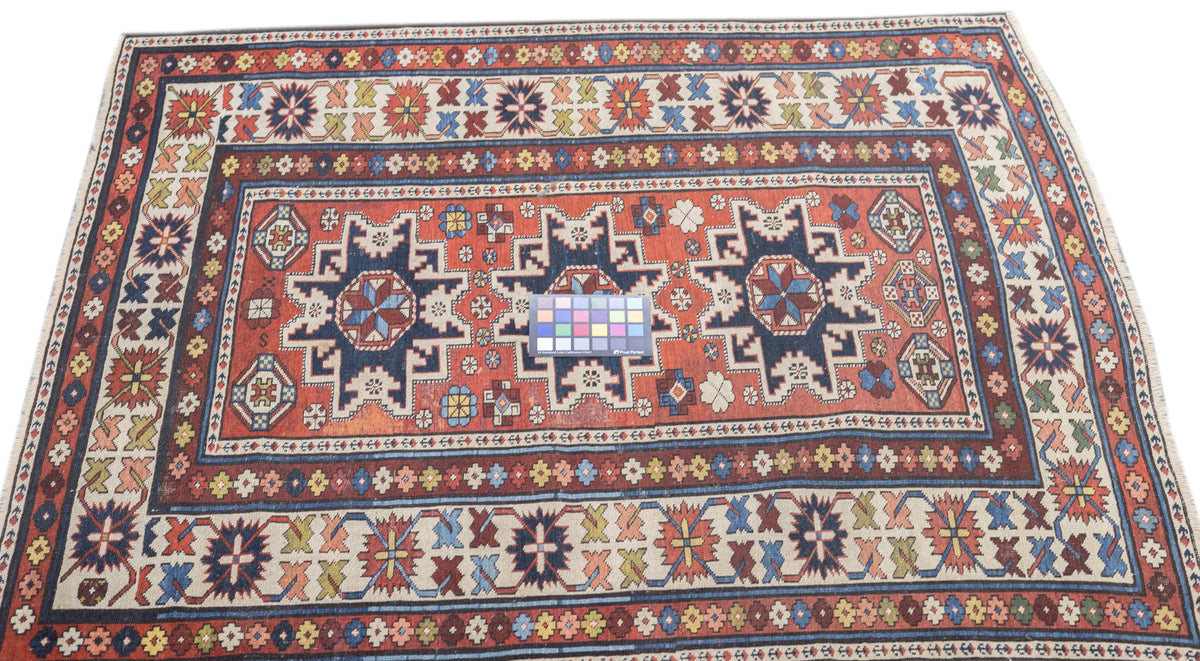 Antique Caucasian Shirvan Rug 3'8'' x 4'6''