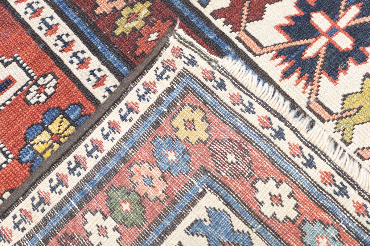 Antique Caucasian Shirvan Rug 3'8'' x 4'6''