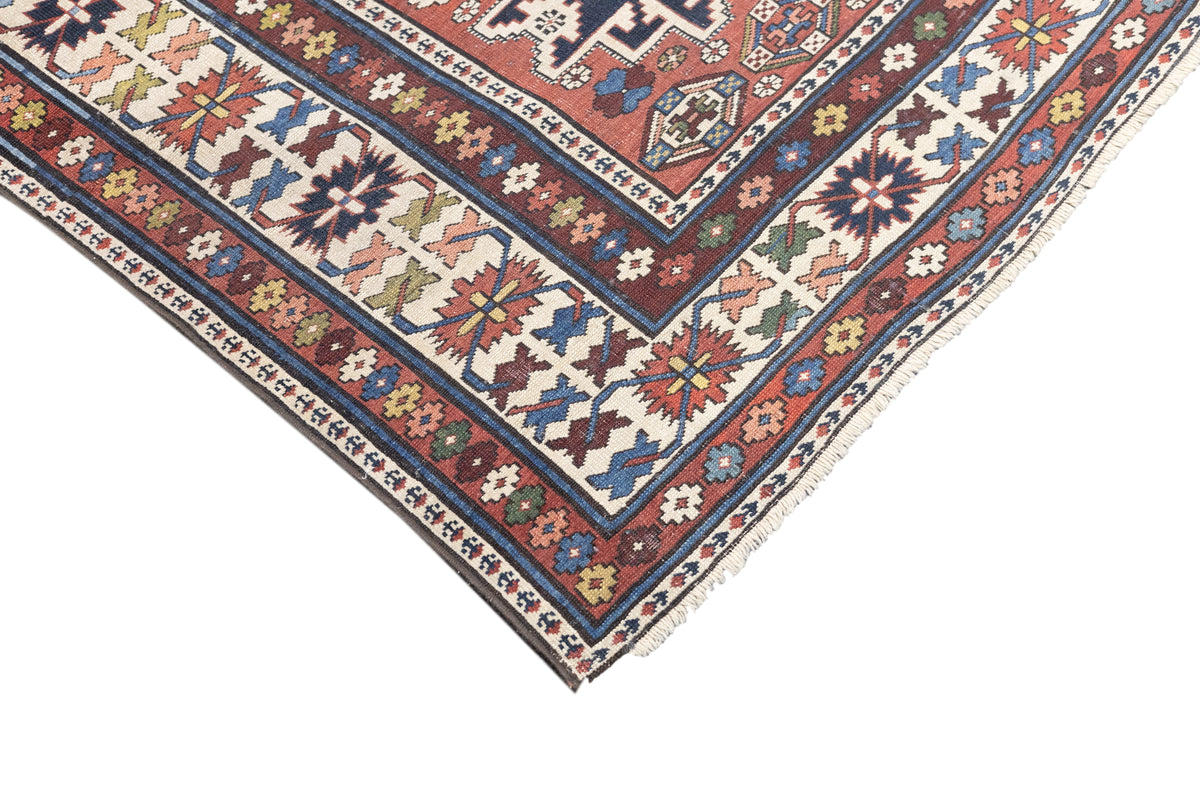 Antique Caucasian Shirvan Rug 3'8'' x 4'6''