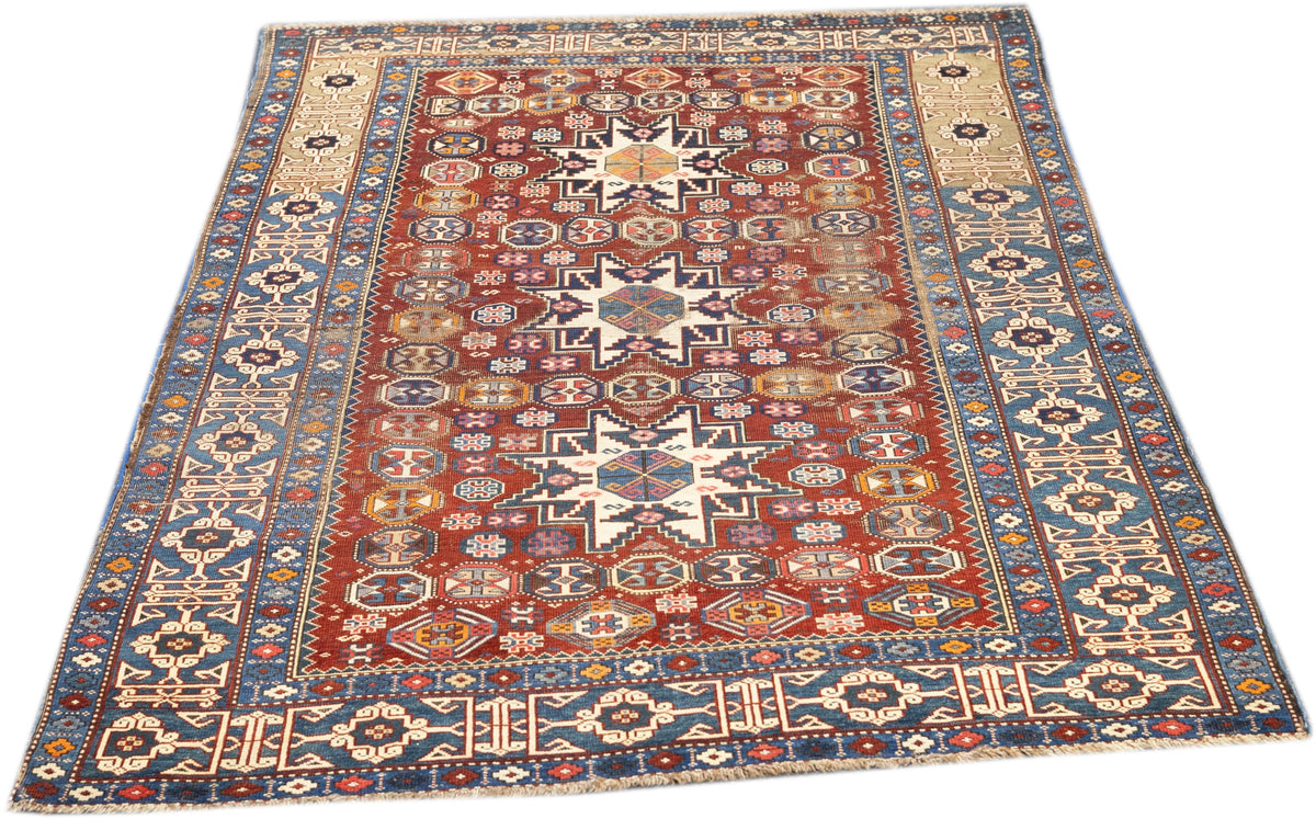 Antique Caucasian Shirvan Rug 3'11'' x 5'9''