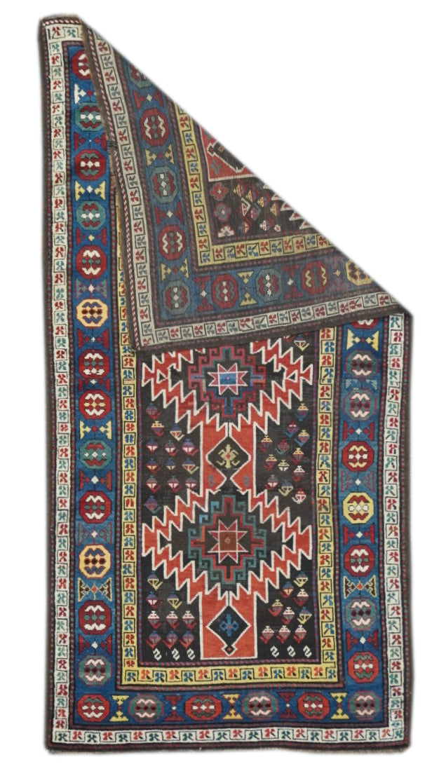 Antique Caucasian Kharabagh Rug 3'6'' x 6'10''
