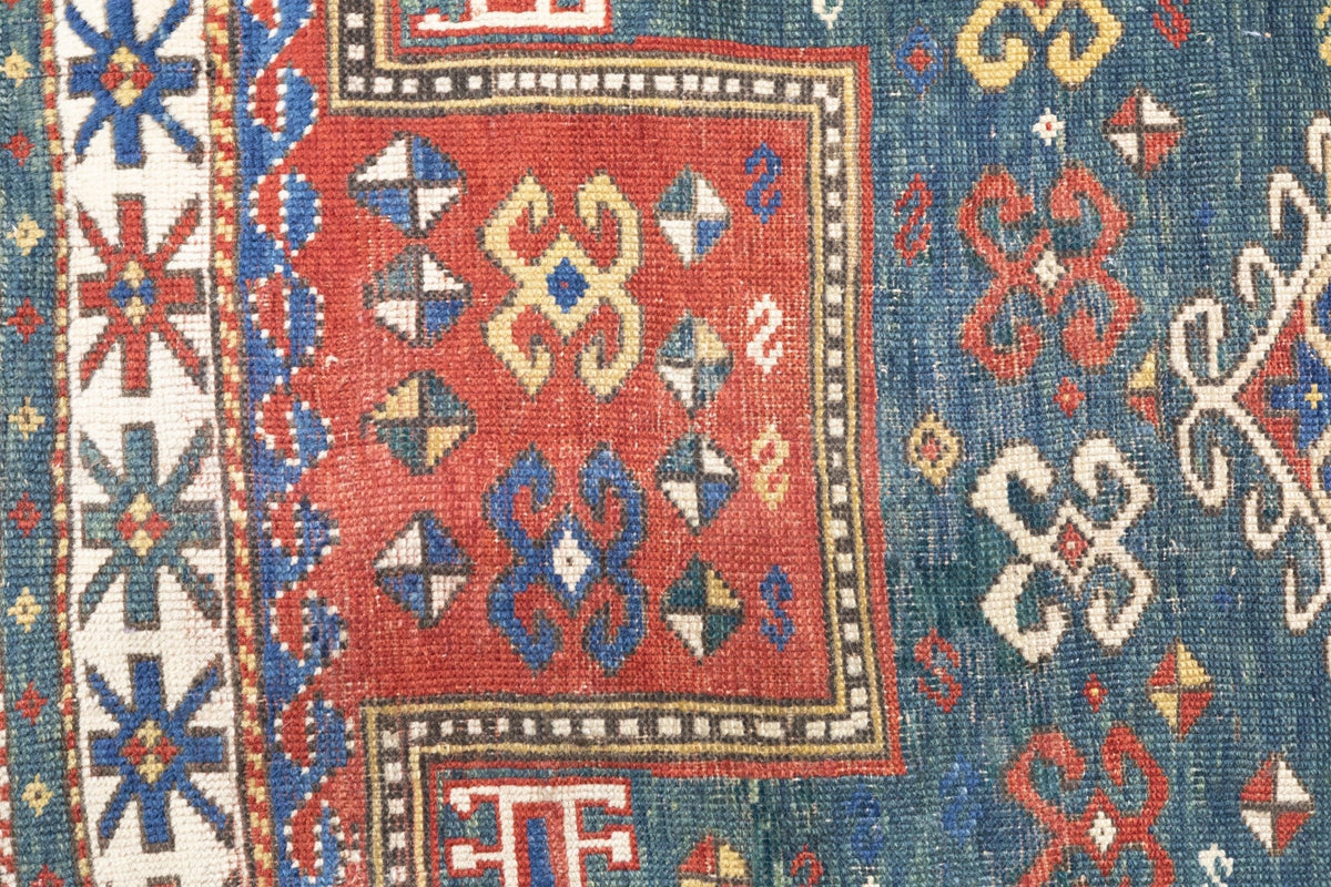 Antique Caucasian Kazak Rug 3'4'' x 5'2''