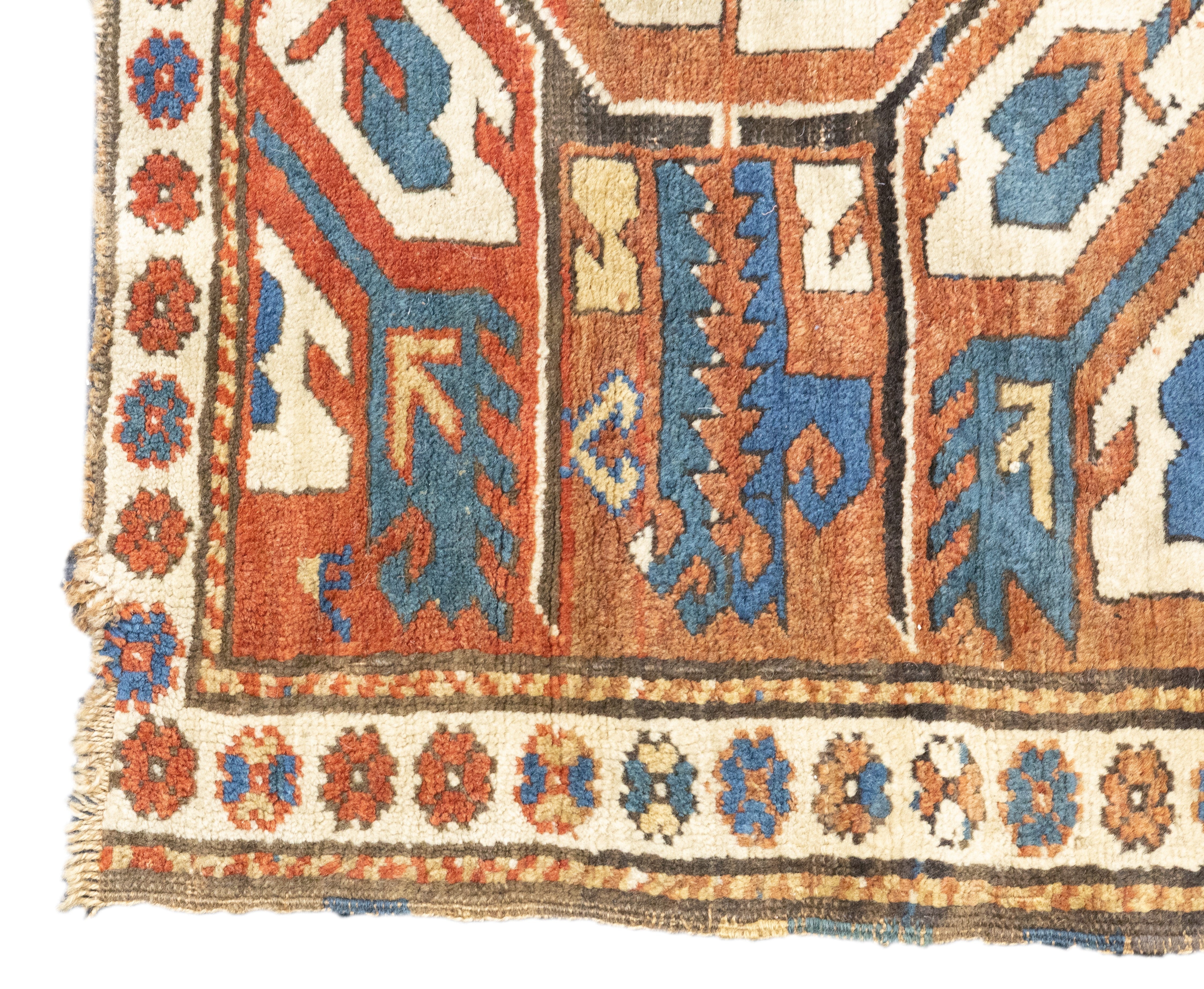 Antique Caucasian Kazak Rug 4'3'' x 8'10''