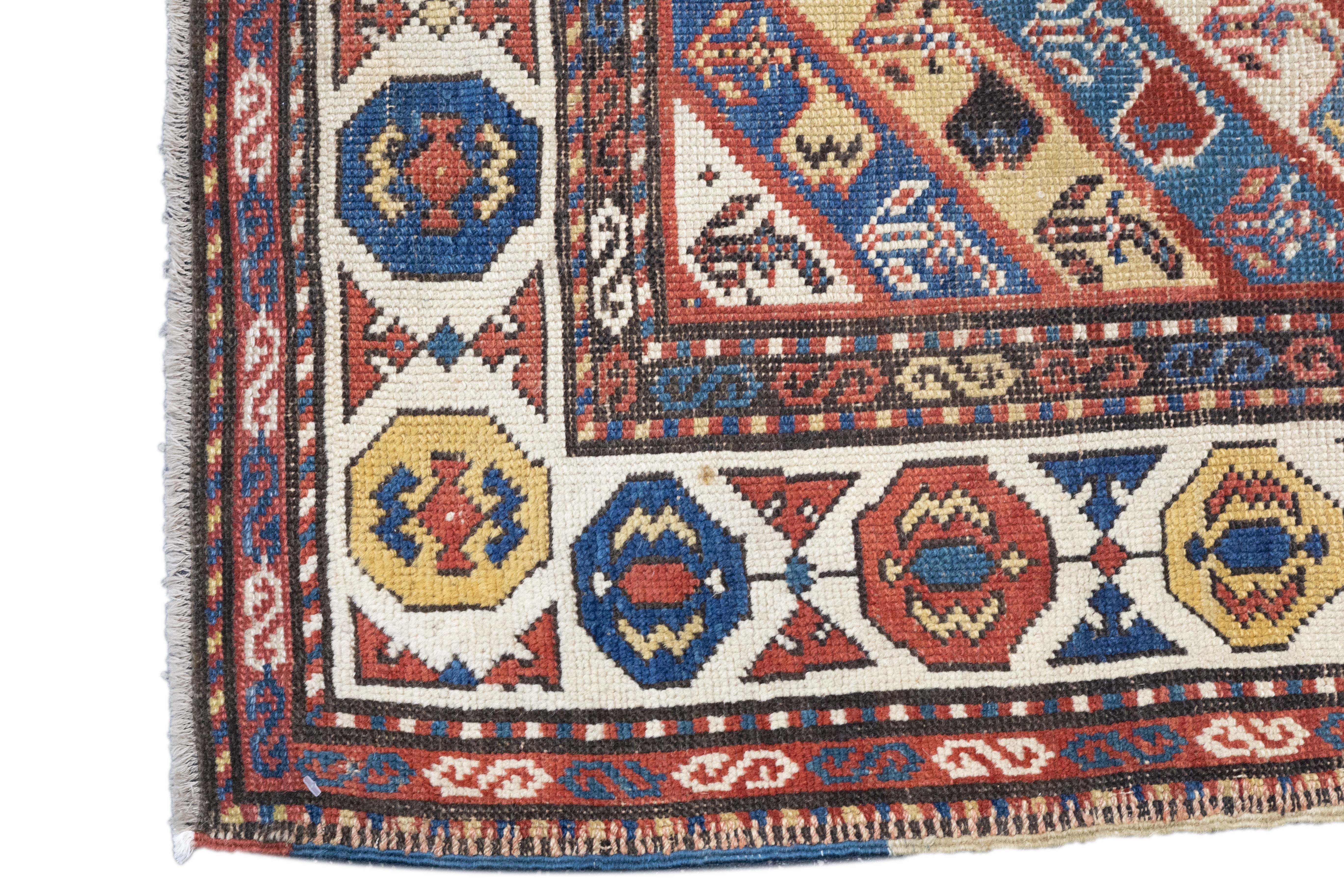 Antique Caucasian Ganje Rug 3'0" x 10'2''