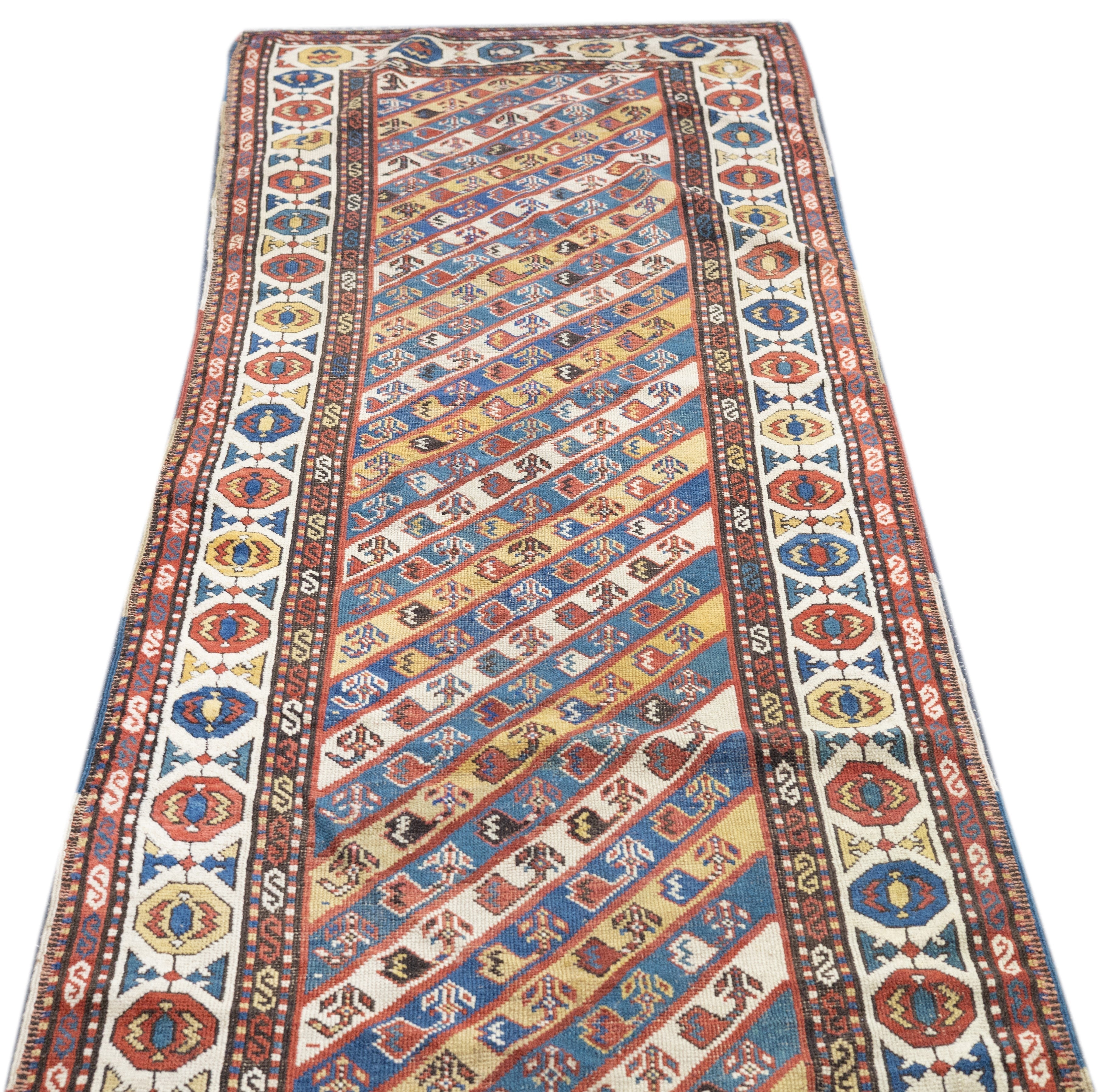 Antique Caucasian Ganje Rug 3'0" x 10'2''