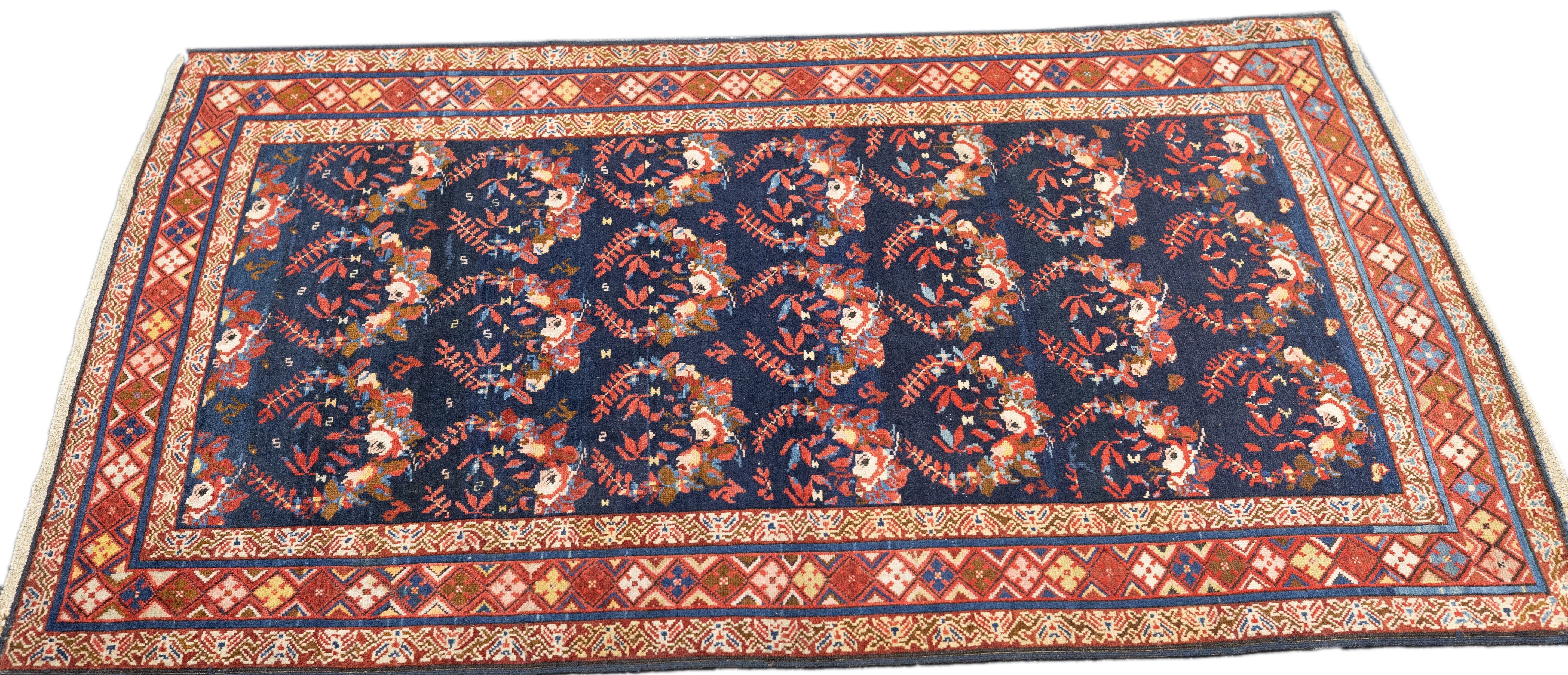 Antique Caucasian Kuba Rug 3'2'' x 4'9''