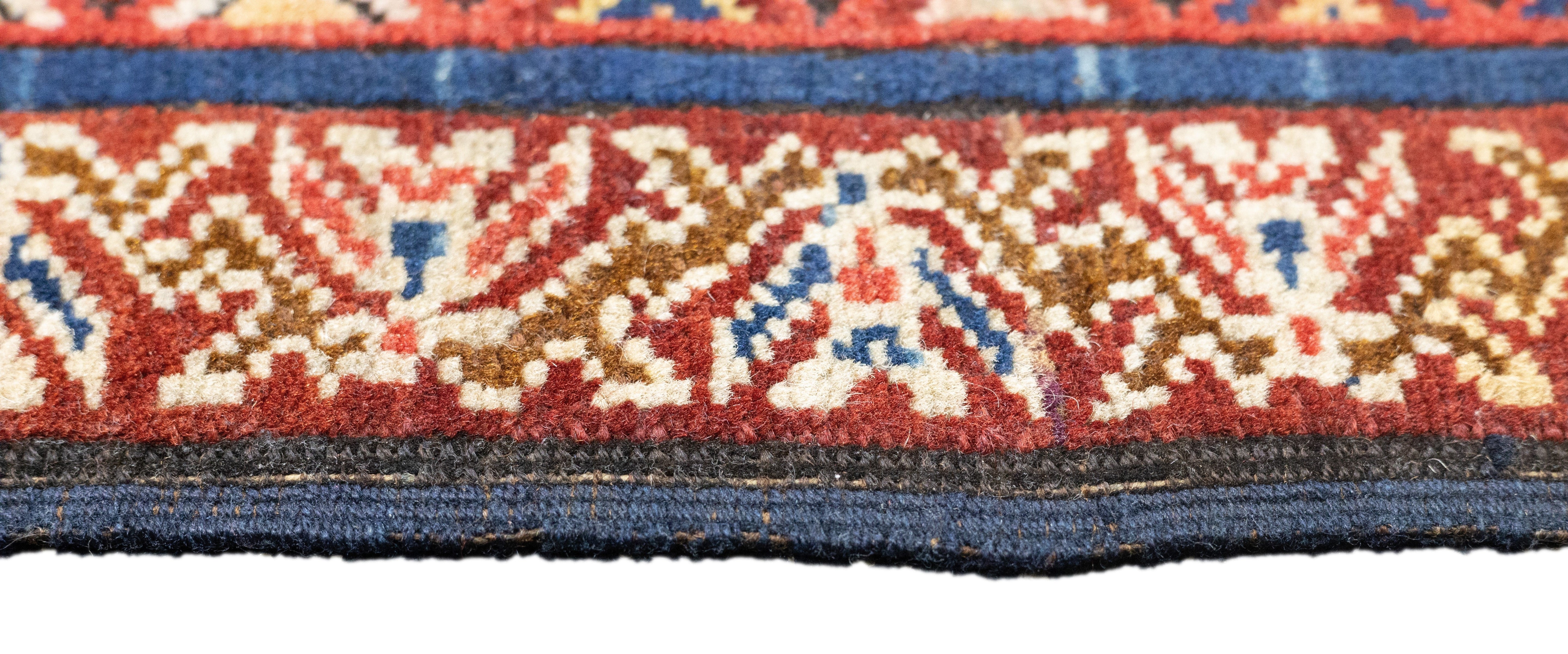 Antique Caucasian Kuba Rug 3'2'' x 4'9''