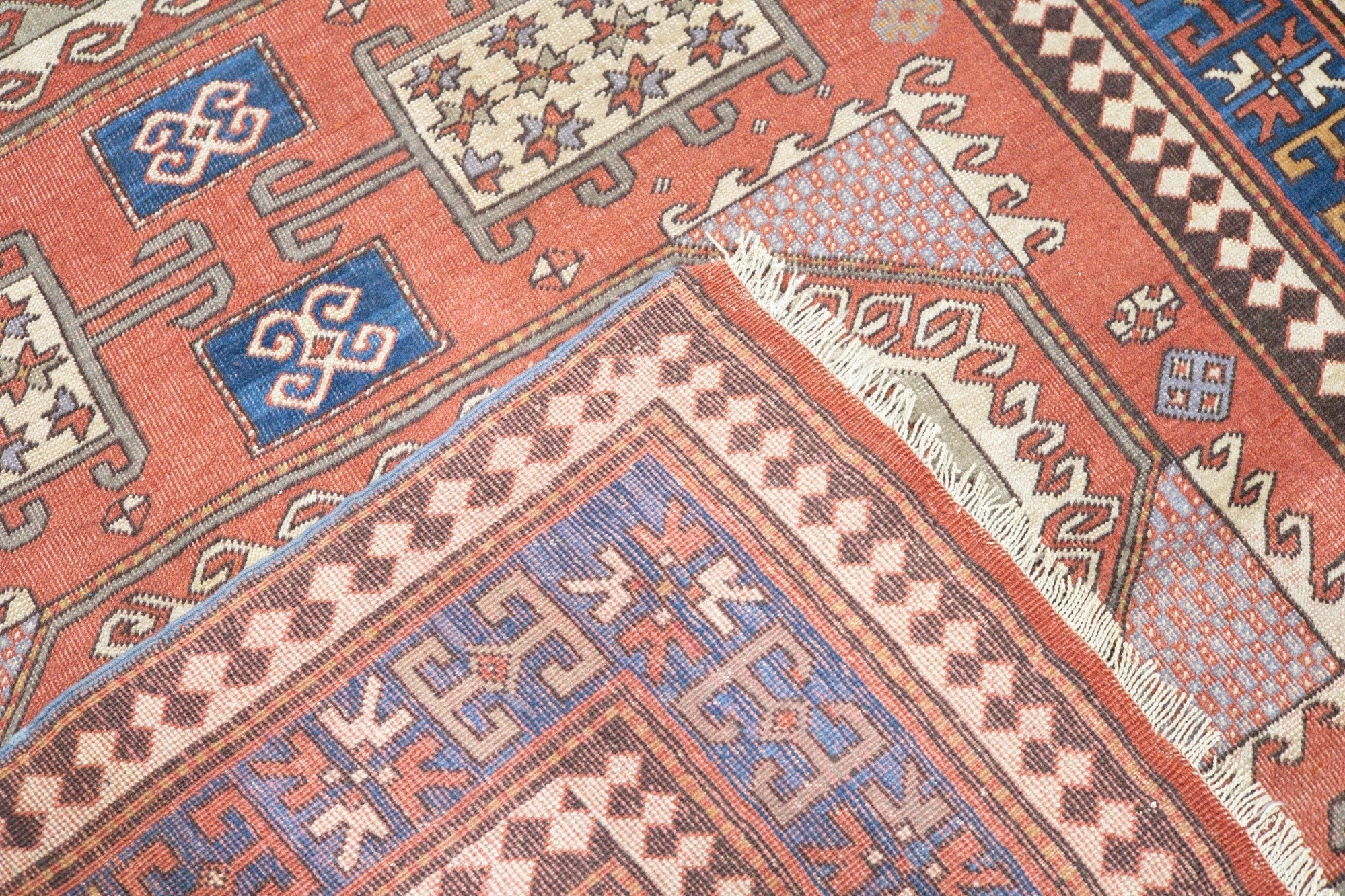 Antique Caucasian Kazak Rug 5'5'' x 8'6''
