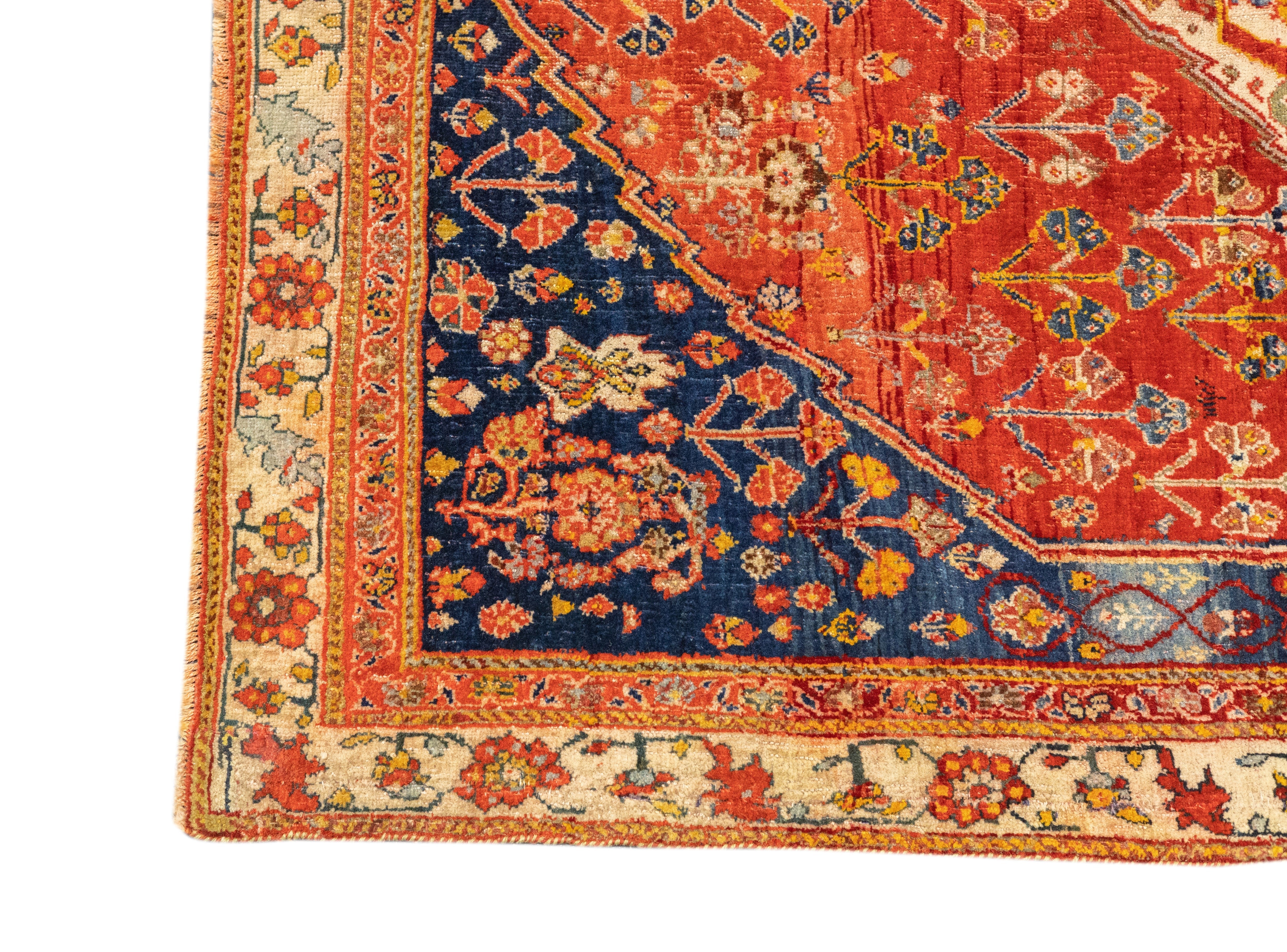 Antique Qashqai Rug 3'5'' x 5'0"