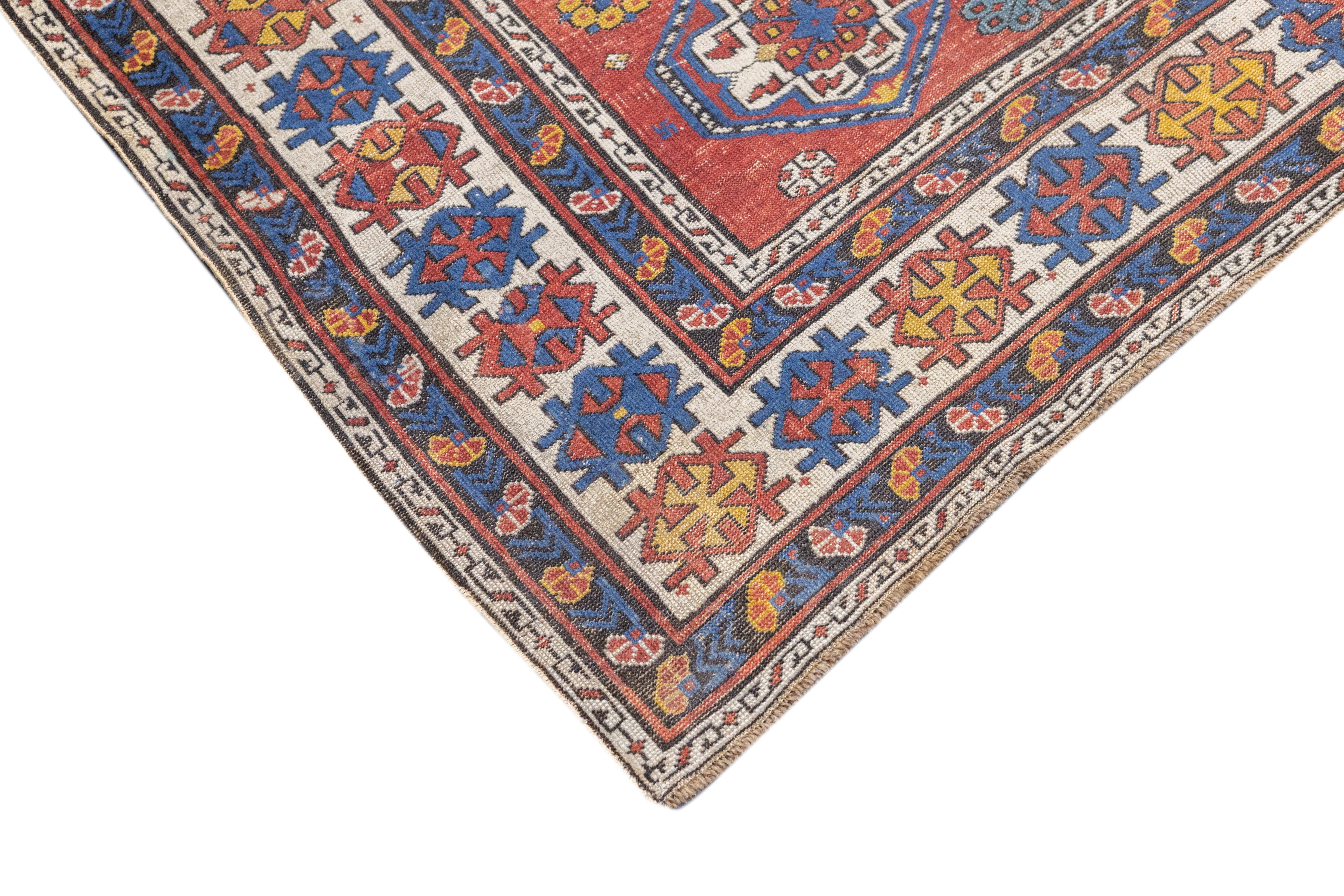 Antique Caucasian Shirvan Rug 4'1'' x 7'0"