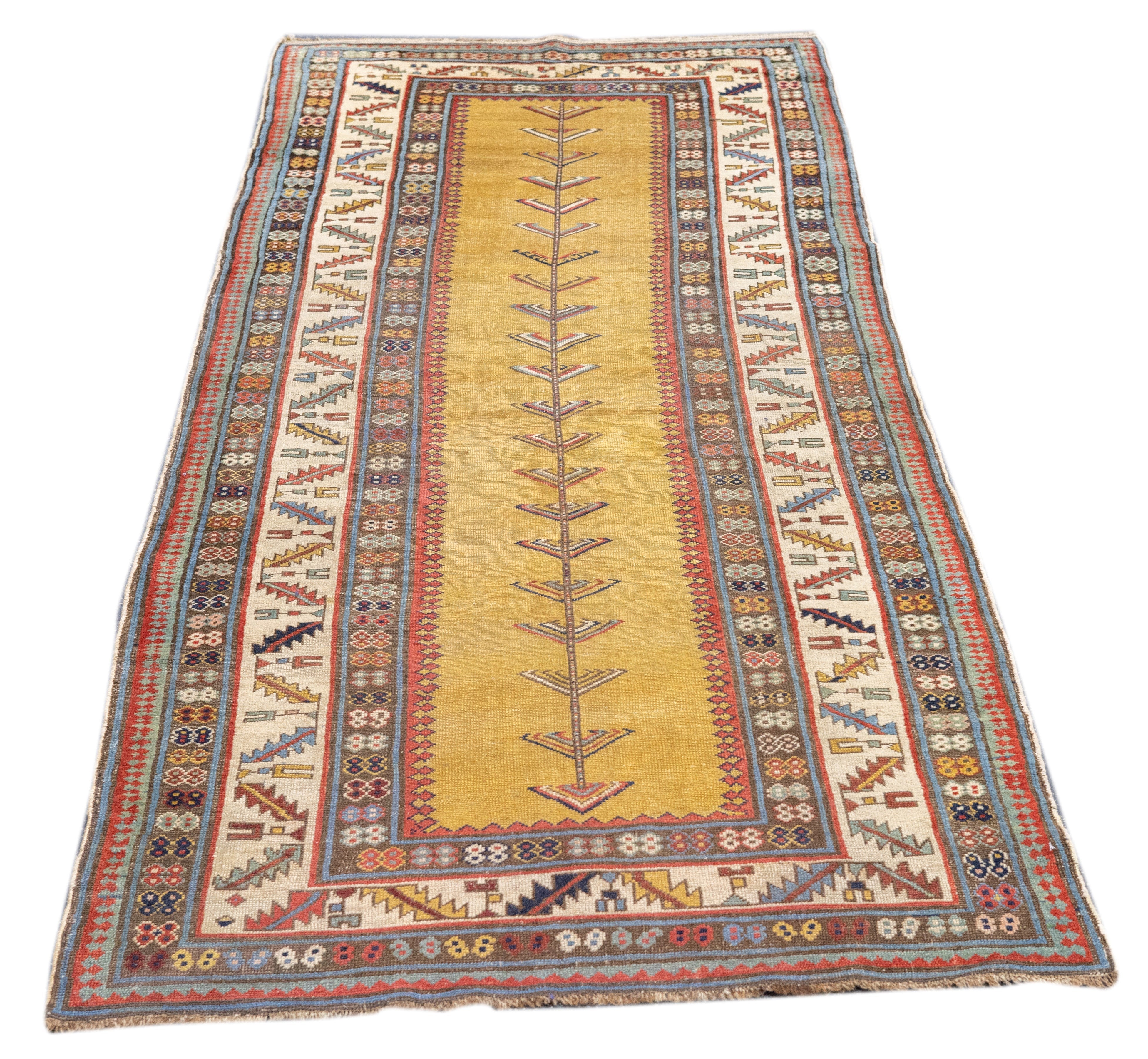 Antique Caucasian Talish Rug 3'5'' x 7'11''