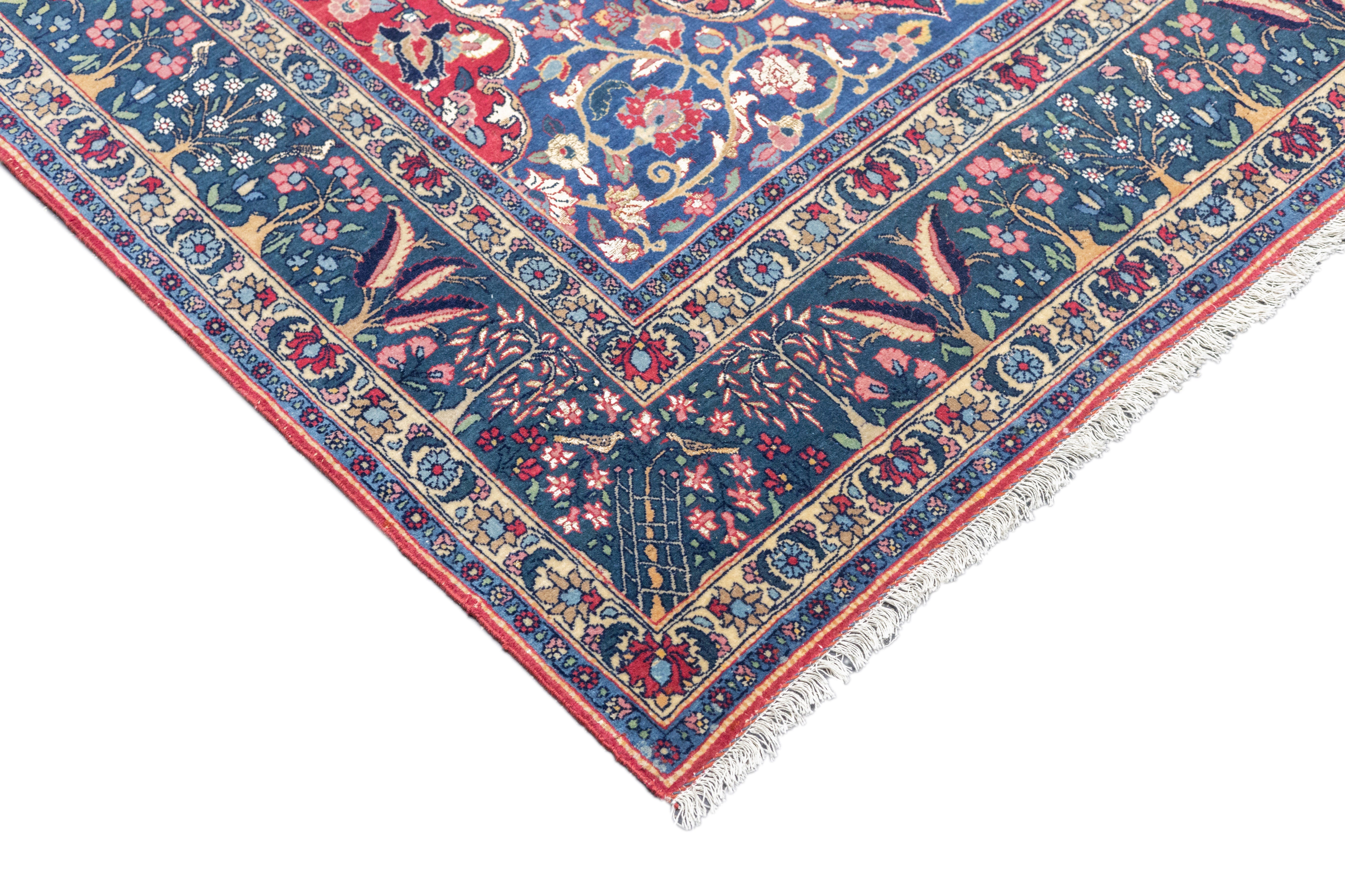 Antique Tehran Rug 4'3" x 7' 5''