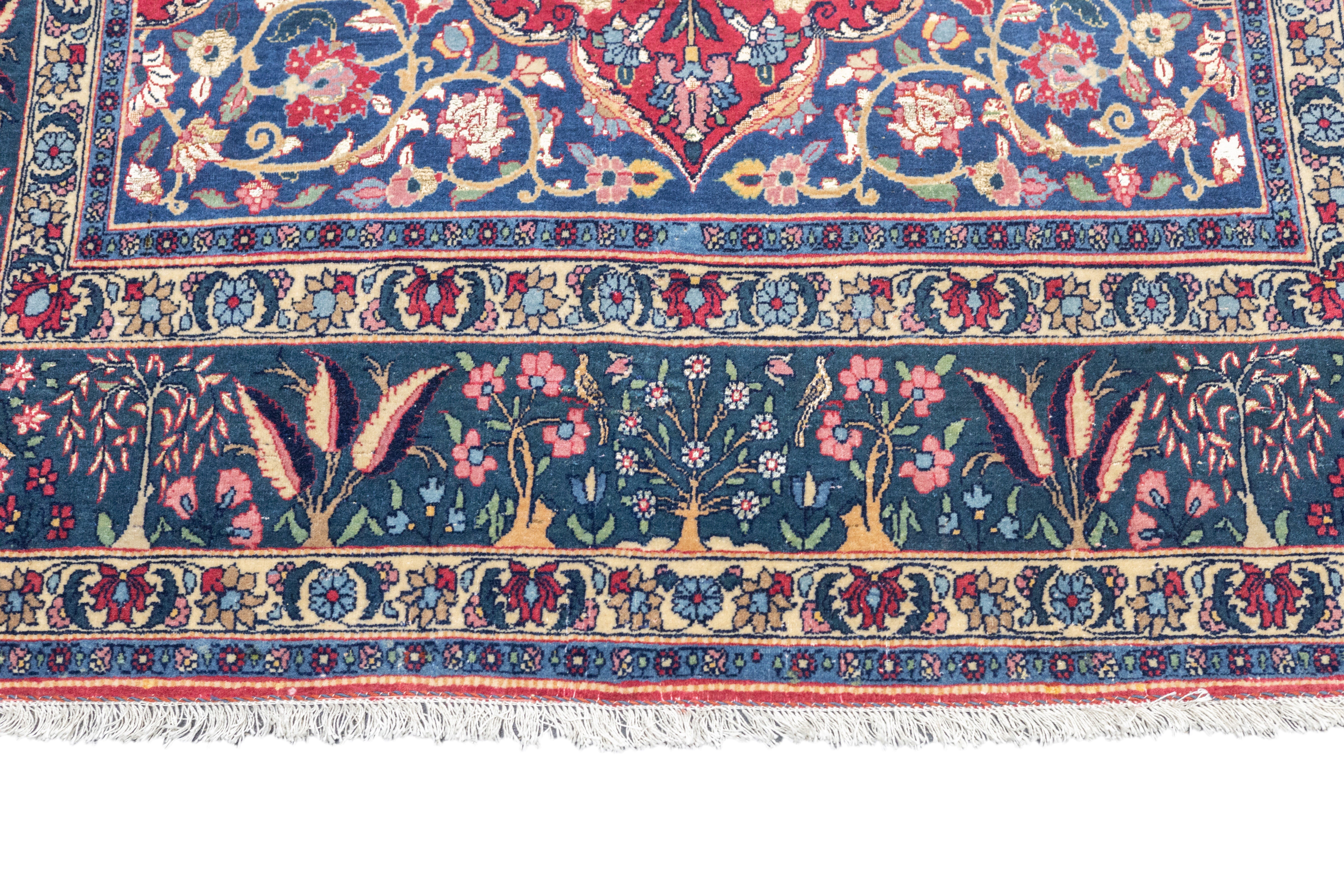 Antique Tehran Rug 4'3" x 7' 5''