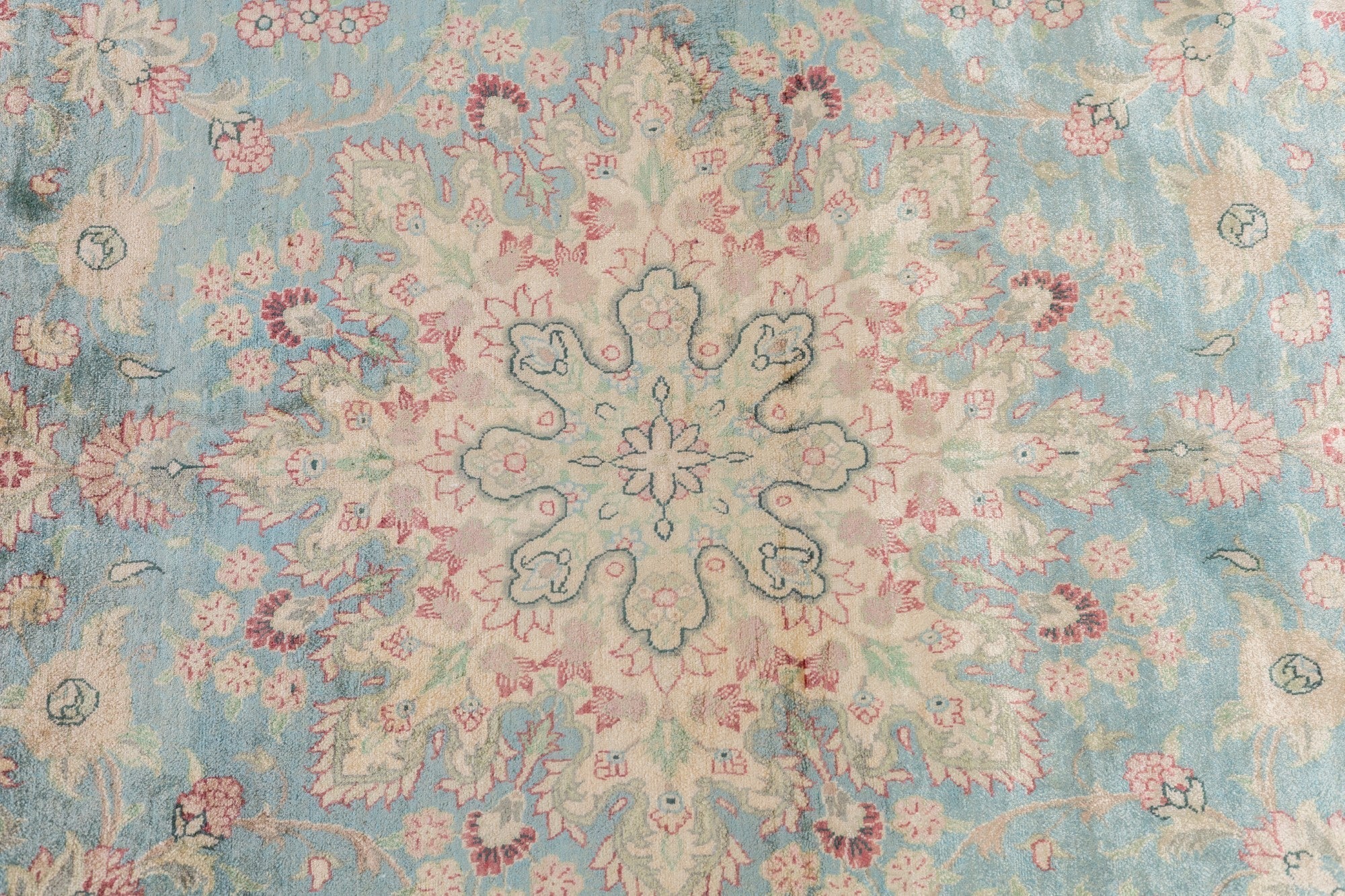 Extremely Fine Vintage Silk Qum Rug 4'3'' x 6'6''