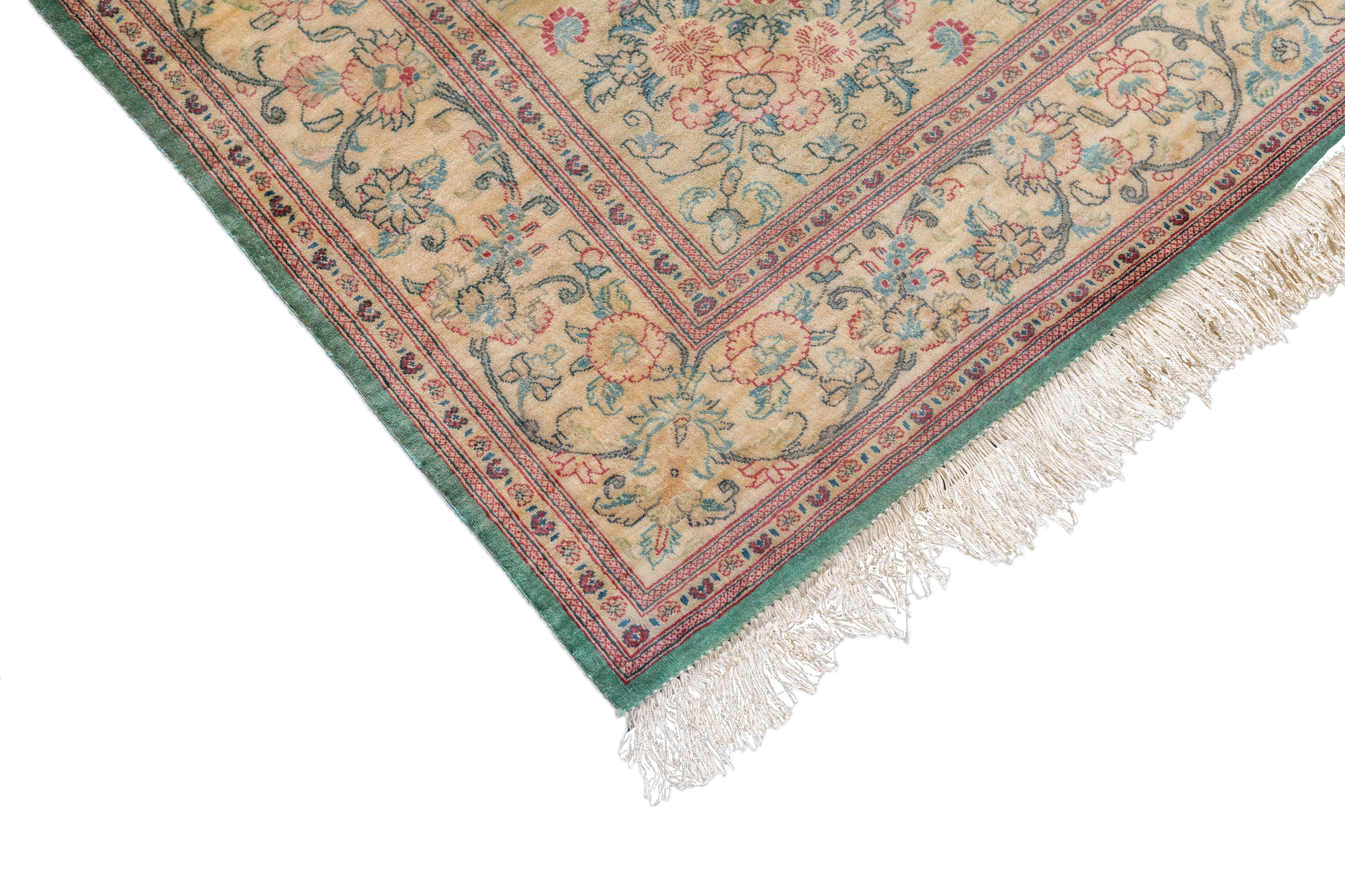 Extremely Fine Vintage Silk Qum Rug 4'3'' x 6'6''