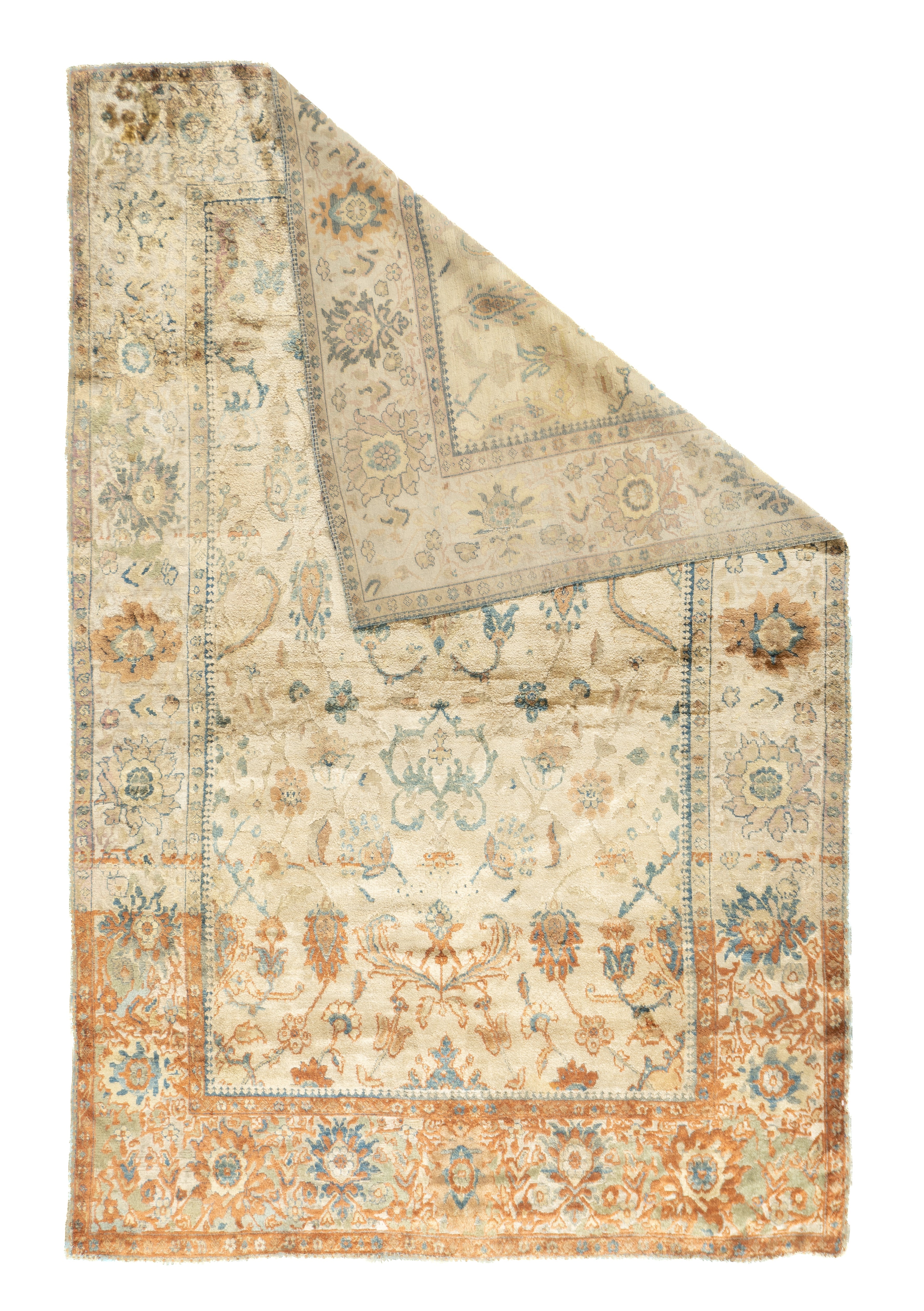 Antique Silk Ziegler Mahal Rug 4'2'' x 6'6''