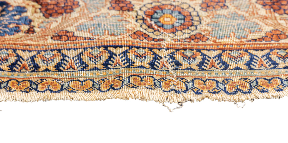 Fine Antique Silk Heriz Rug 3'9'' x 5'3''