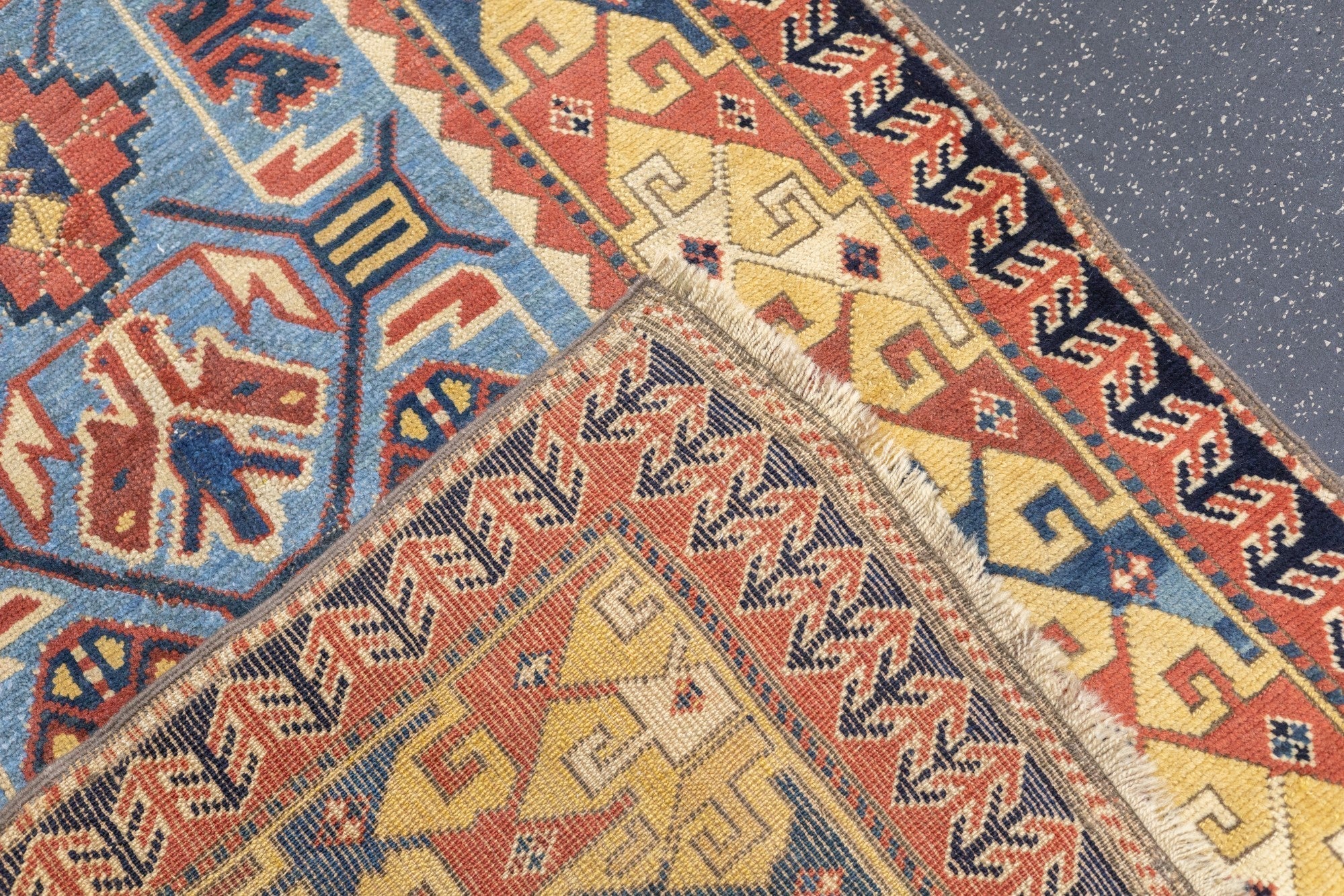 Antique Caucasian Kazak Rug 3'5'' x 5'2''