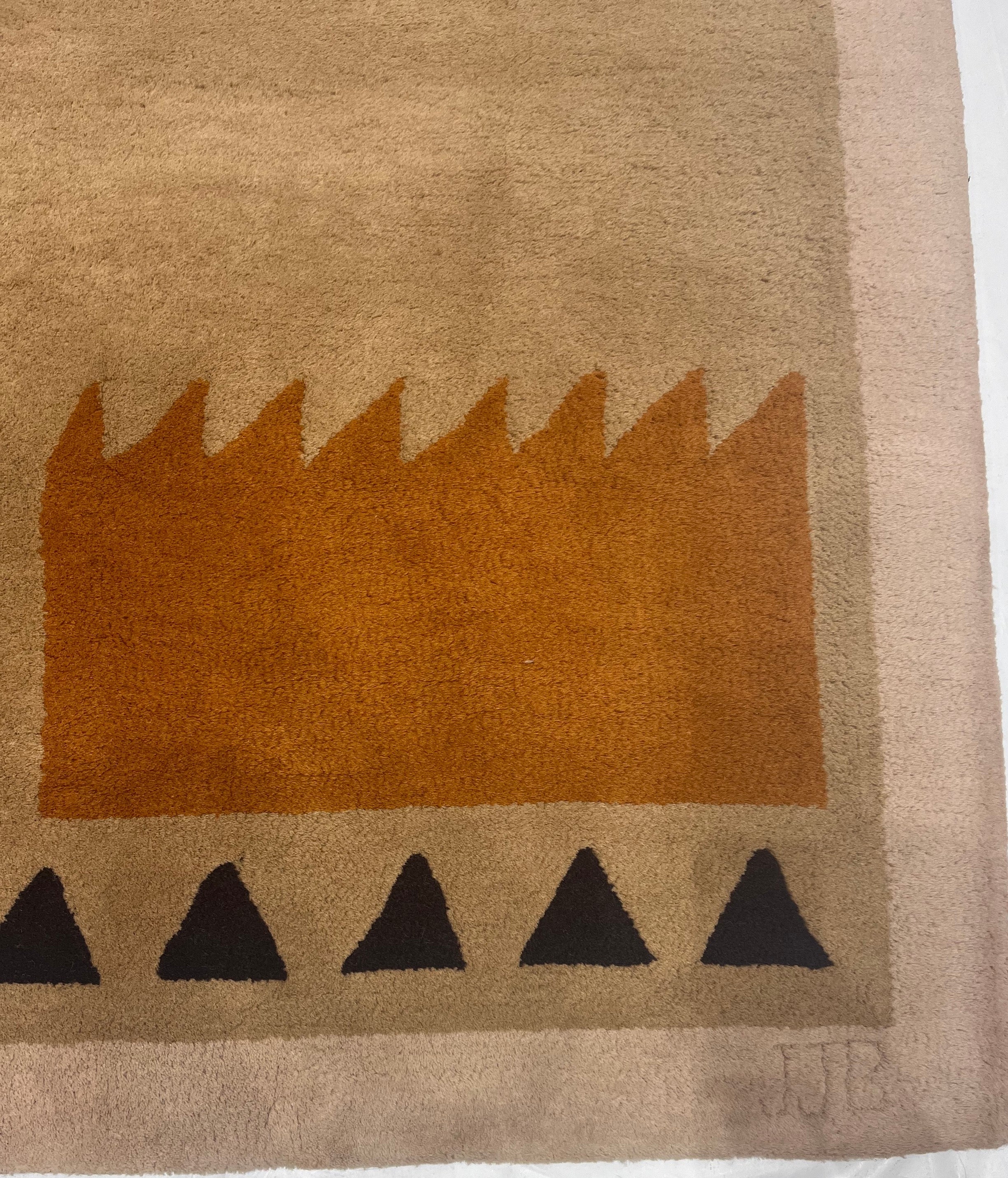 Fine Mid Century French Rug Da Silva Design 5'11'' x 8'6''