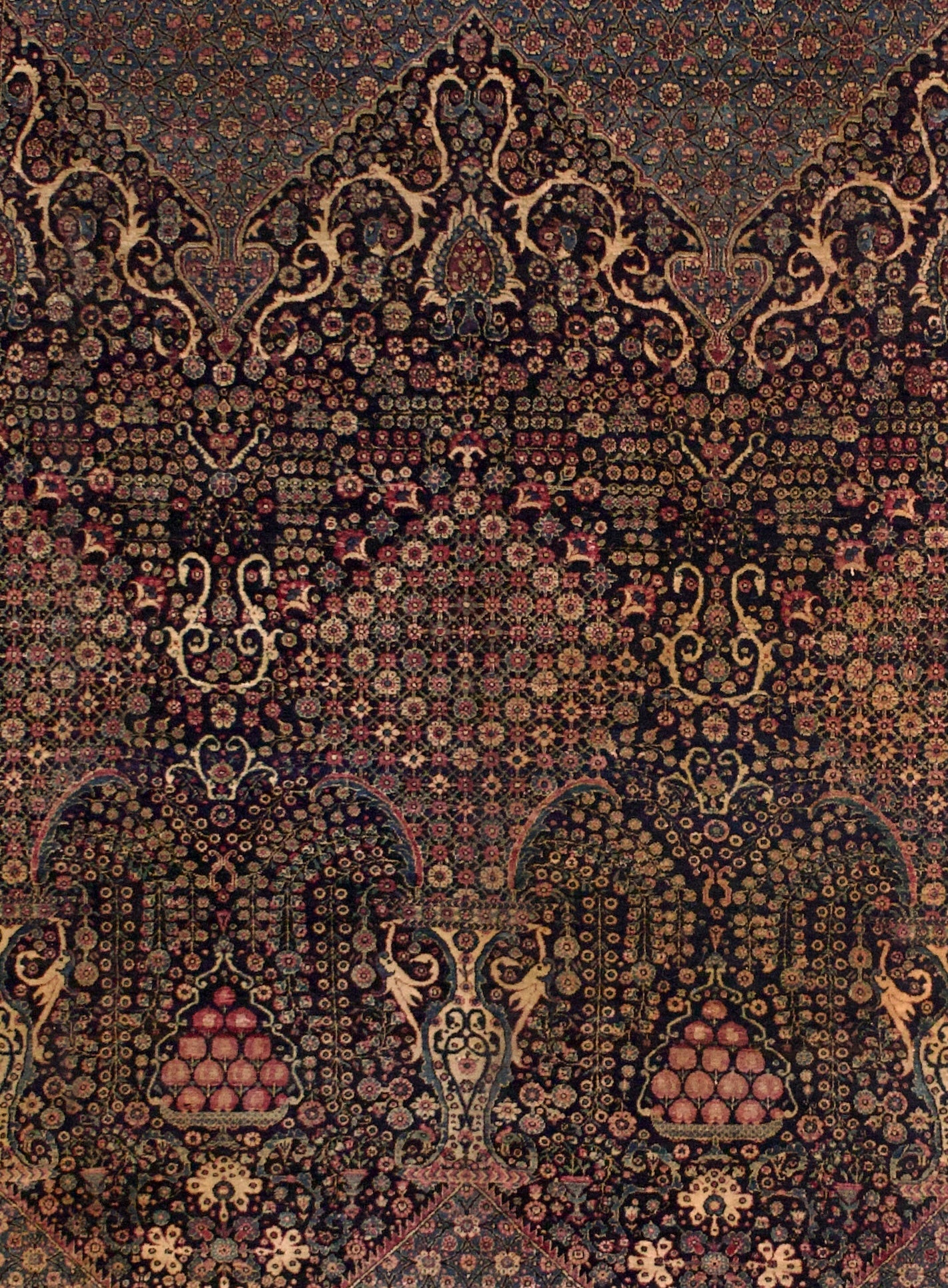 Antique Tehran Rug 7'4" x 10' 0"