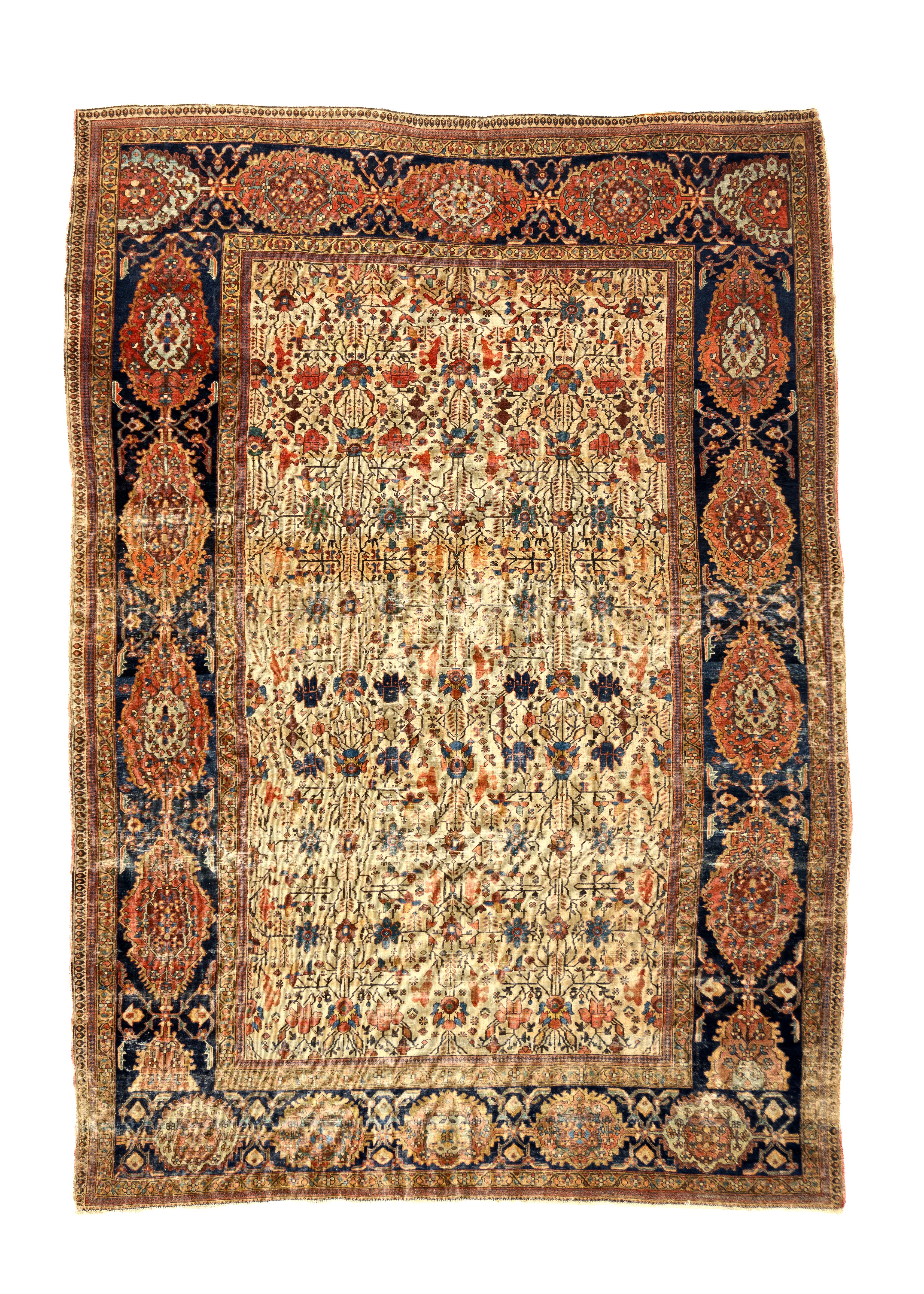 Antique Farahan Sarouk Rug 6' 10'' x 9' 6''