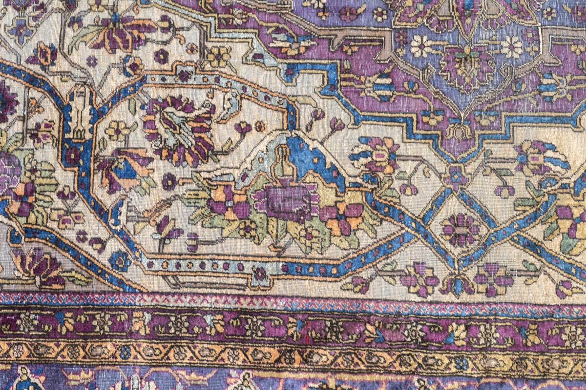 Antique Silk Mohtashem Kashan Rug 4'0" x 6'10''
