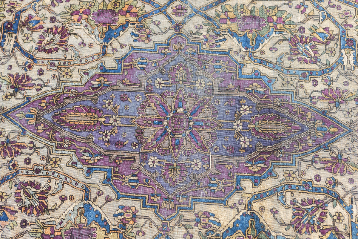 Antique Silk Mohtashem Kashan Rug 4'0" x 6'10''