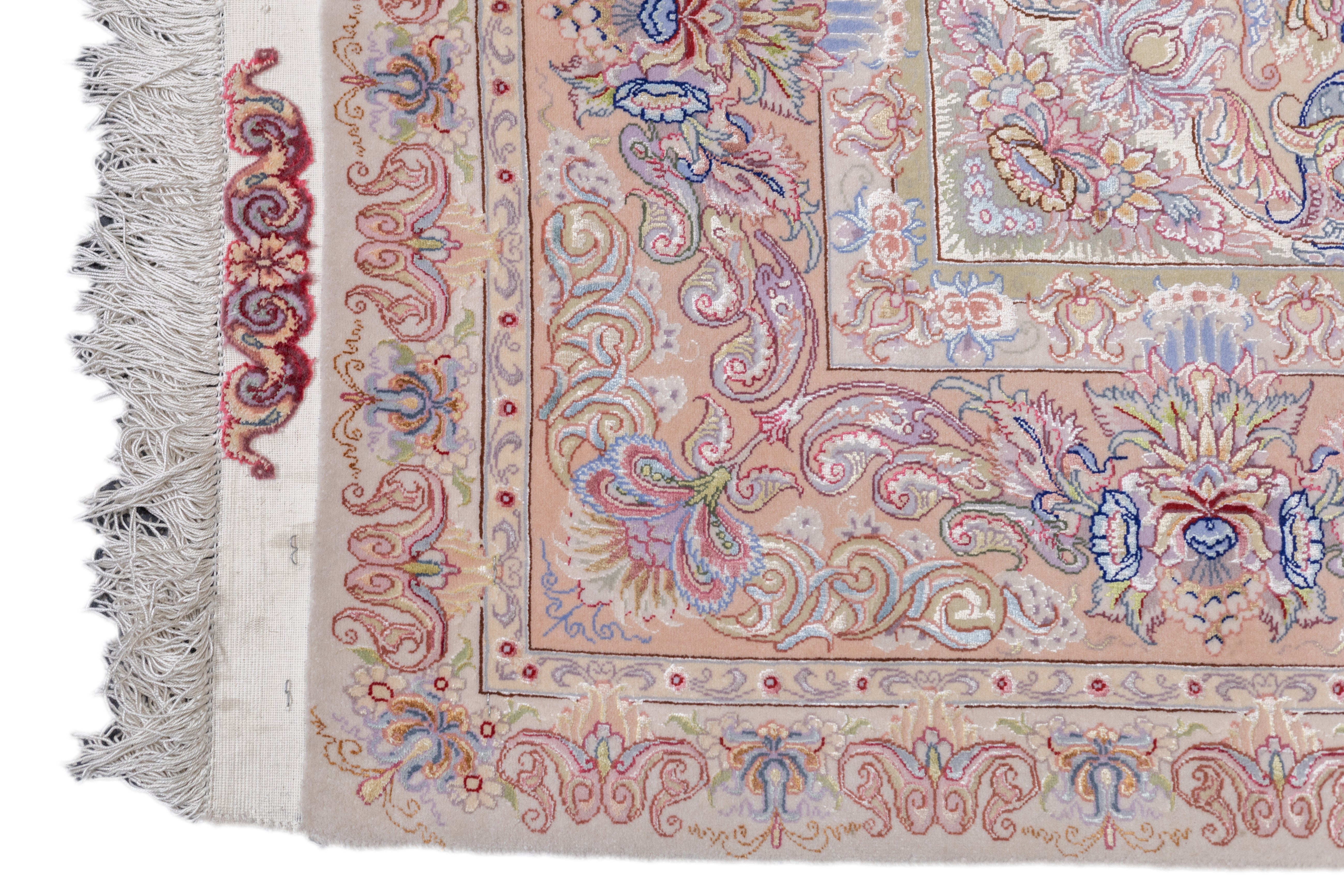 Extremely Fine Tabriz Wool & Silk woven Rug 4'11'' x 7'1''