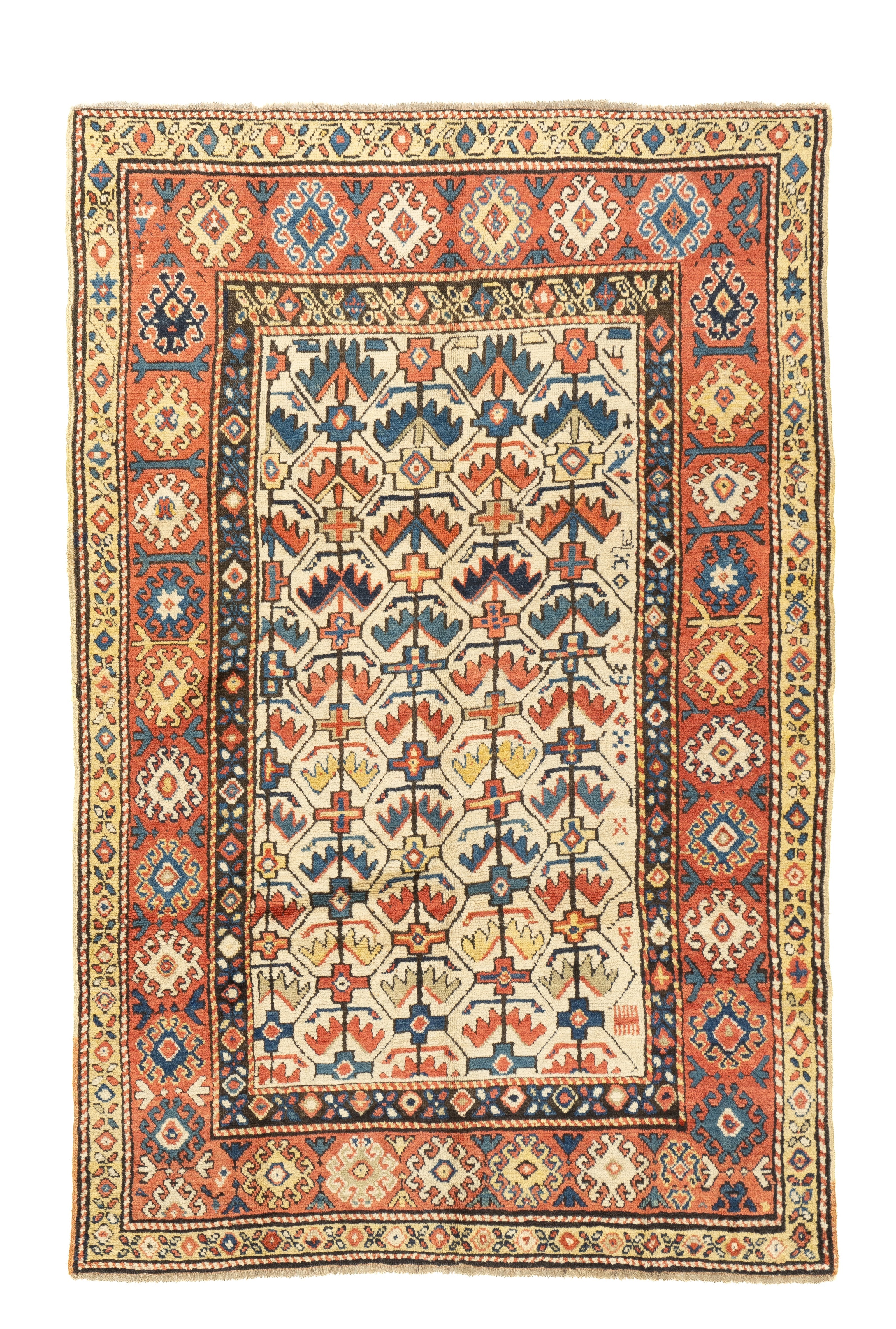 Antique Caucasian Kazak Rug 4'9'' x 7'0"