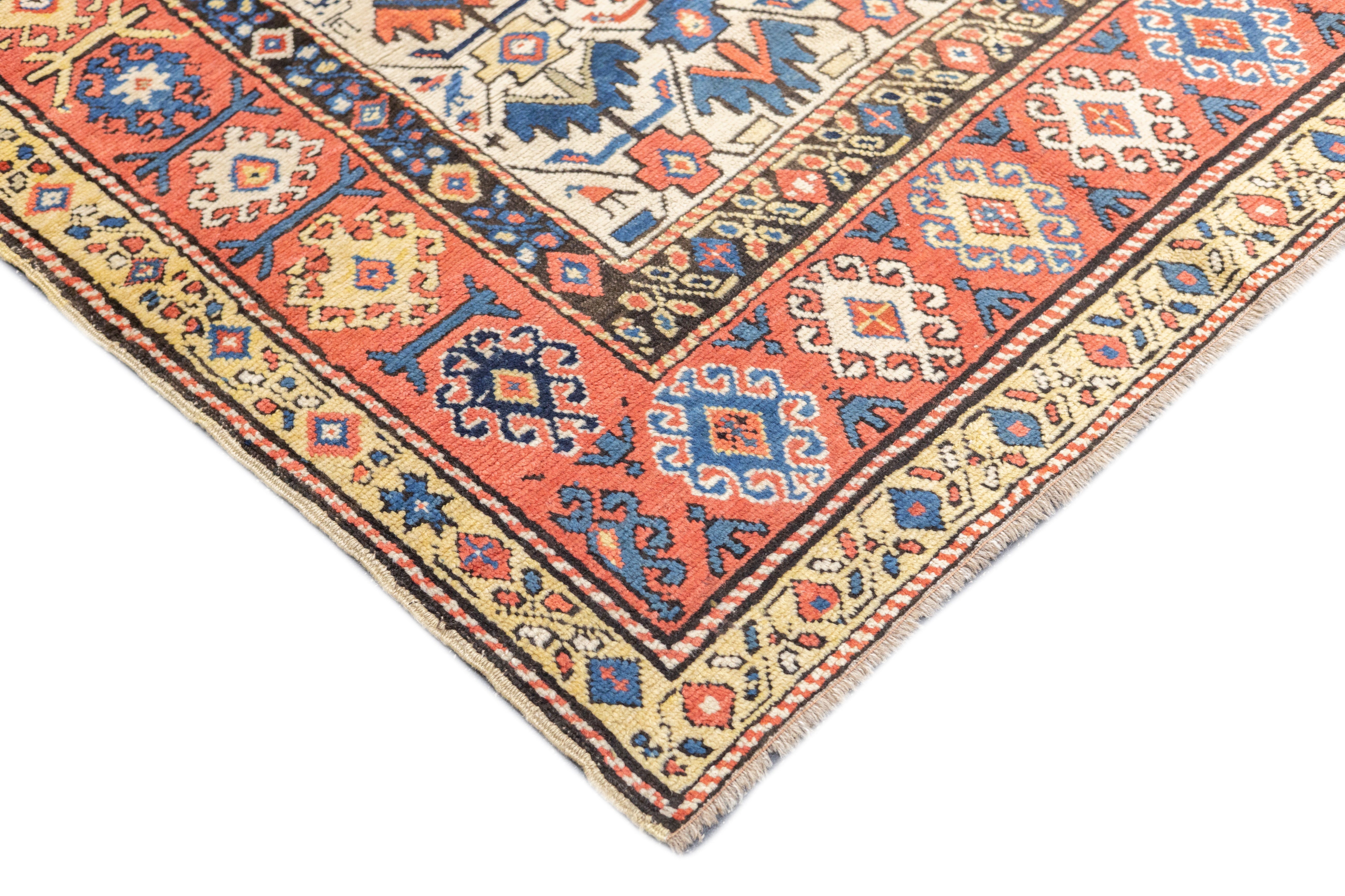 Antique Caucasian Kazak Rug 4'9'' x 7'0"