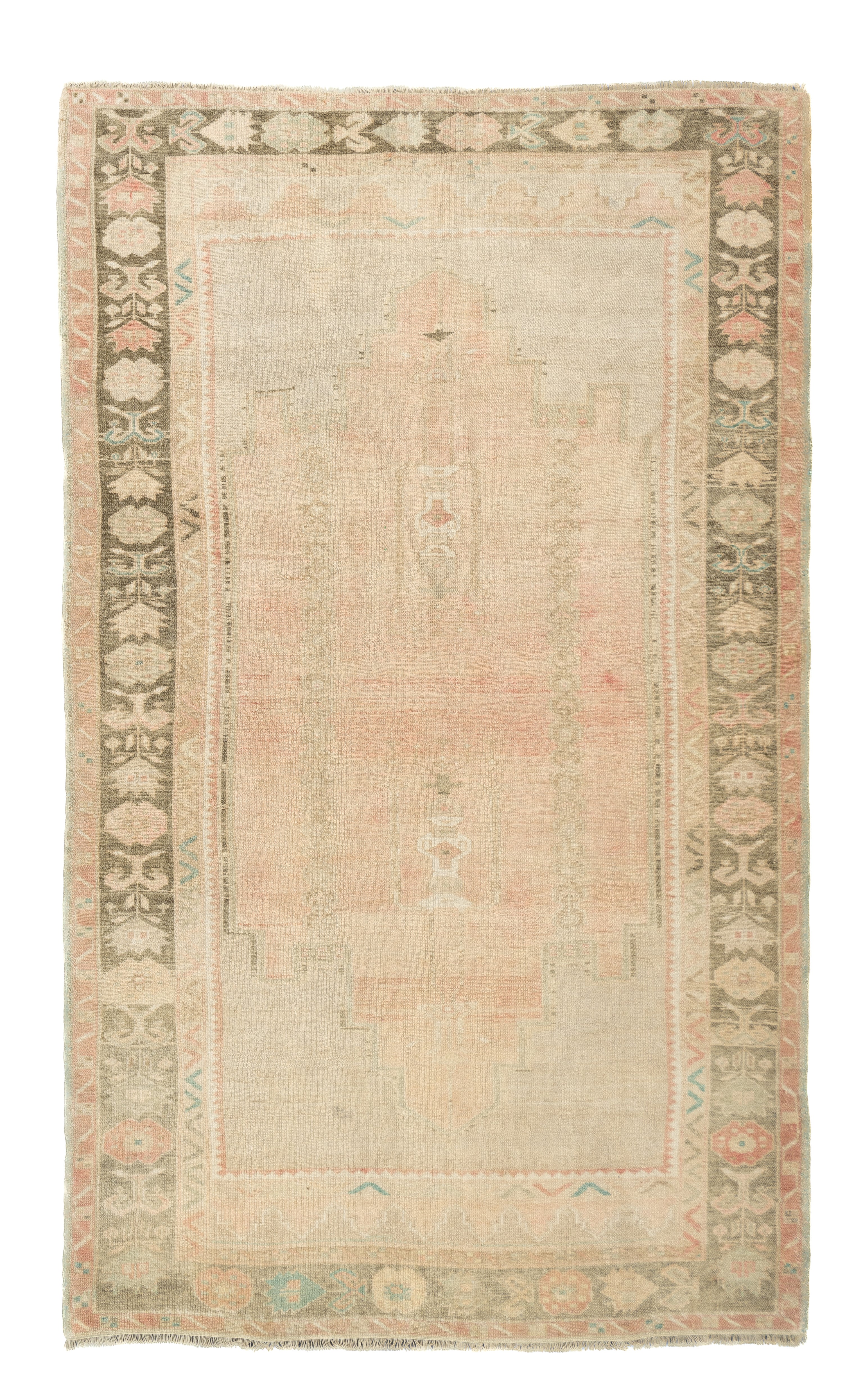 Fine Antique Oushak Wool Rug 4'8'' x 7'9''
