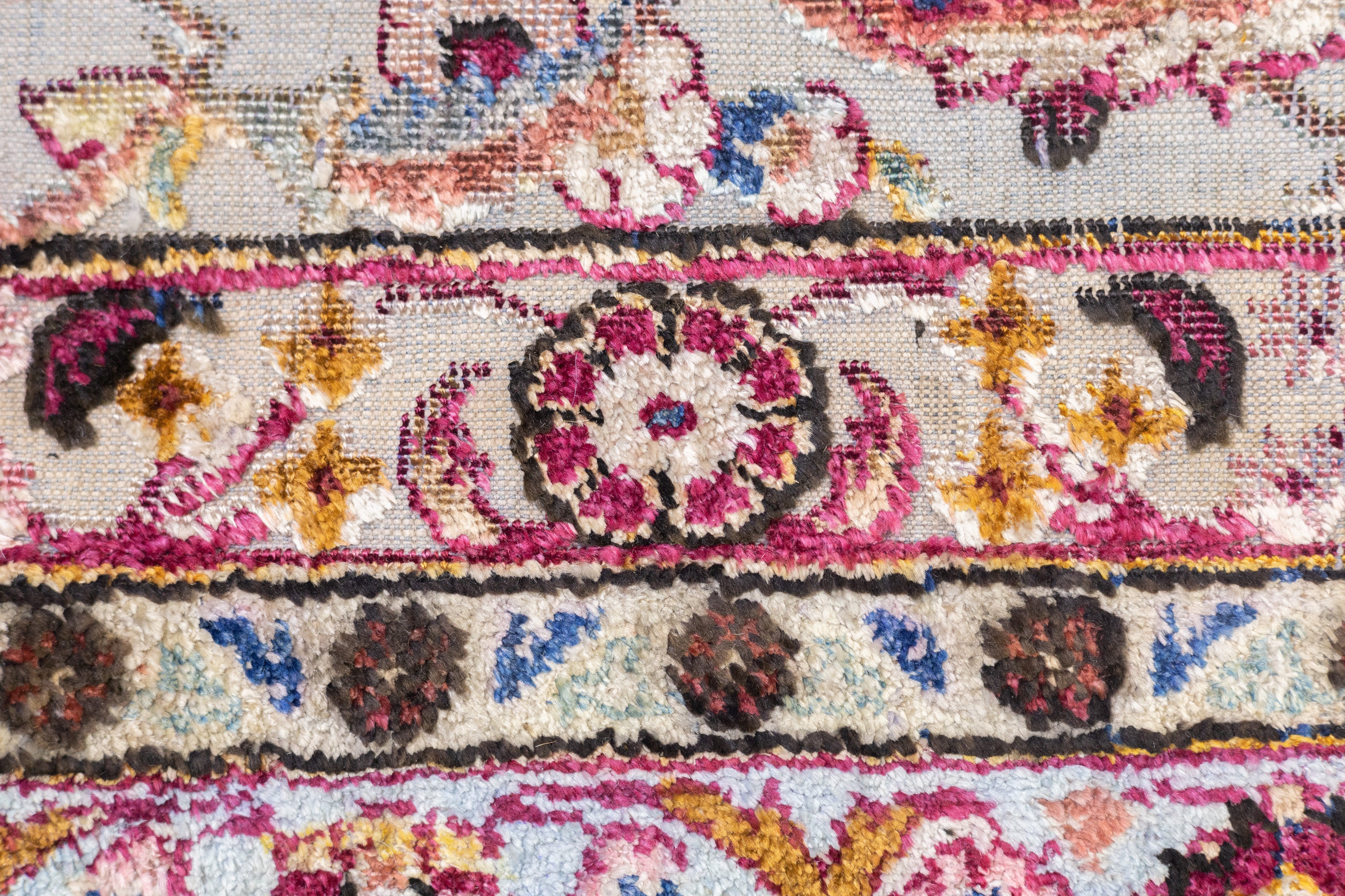 Antique Silk Souf Kashan Rug 8' x 11'8''