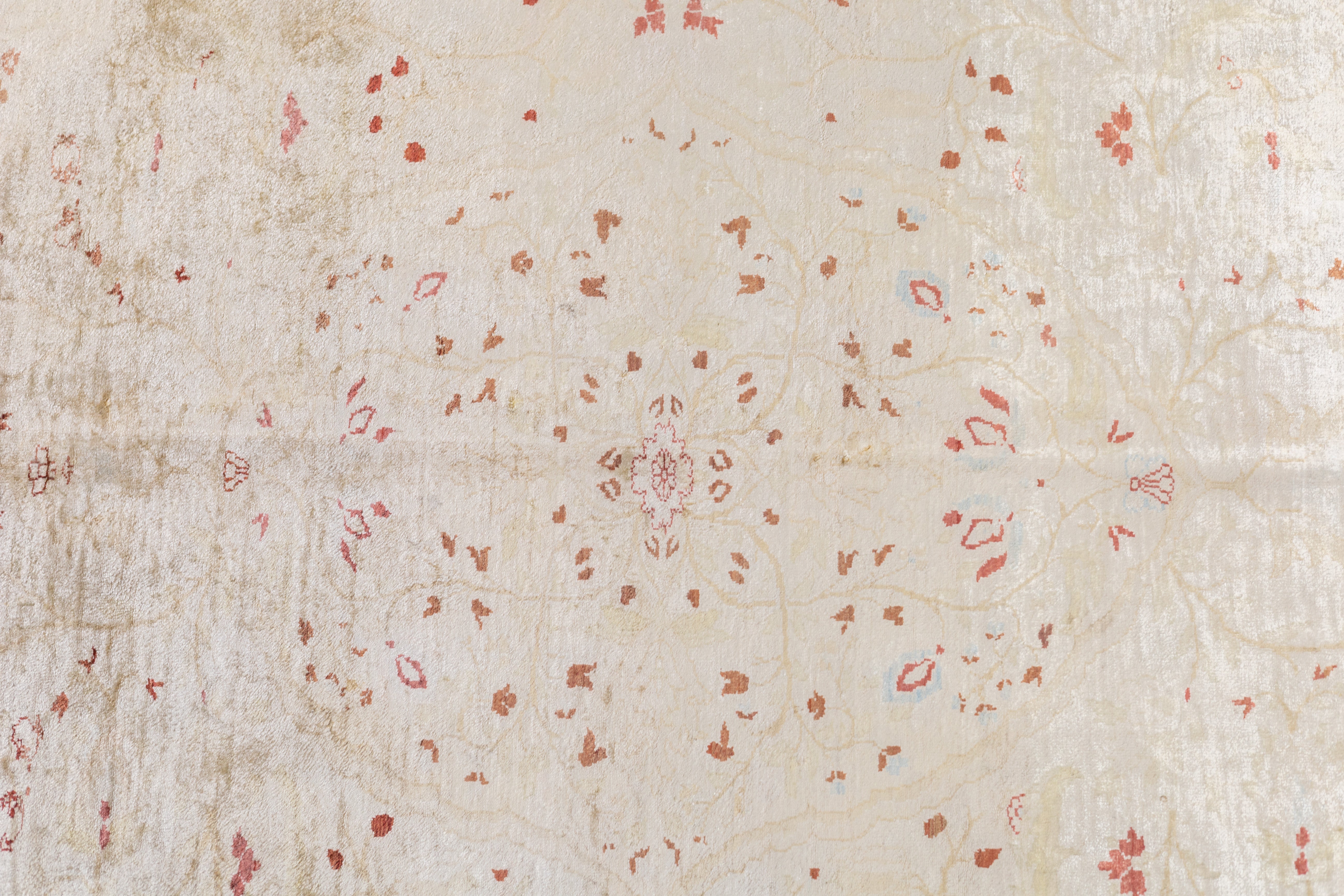 Silk Haji Jalili Tabriz Rug 4'2'' x 5'1''