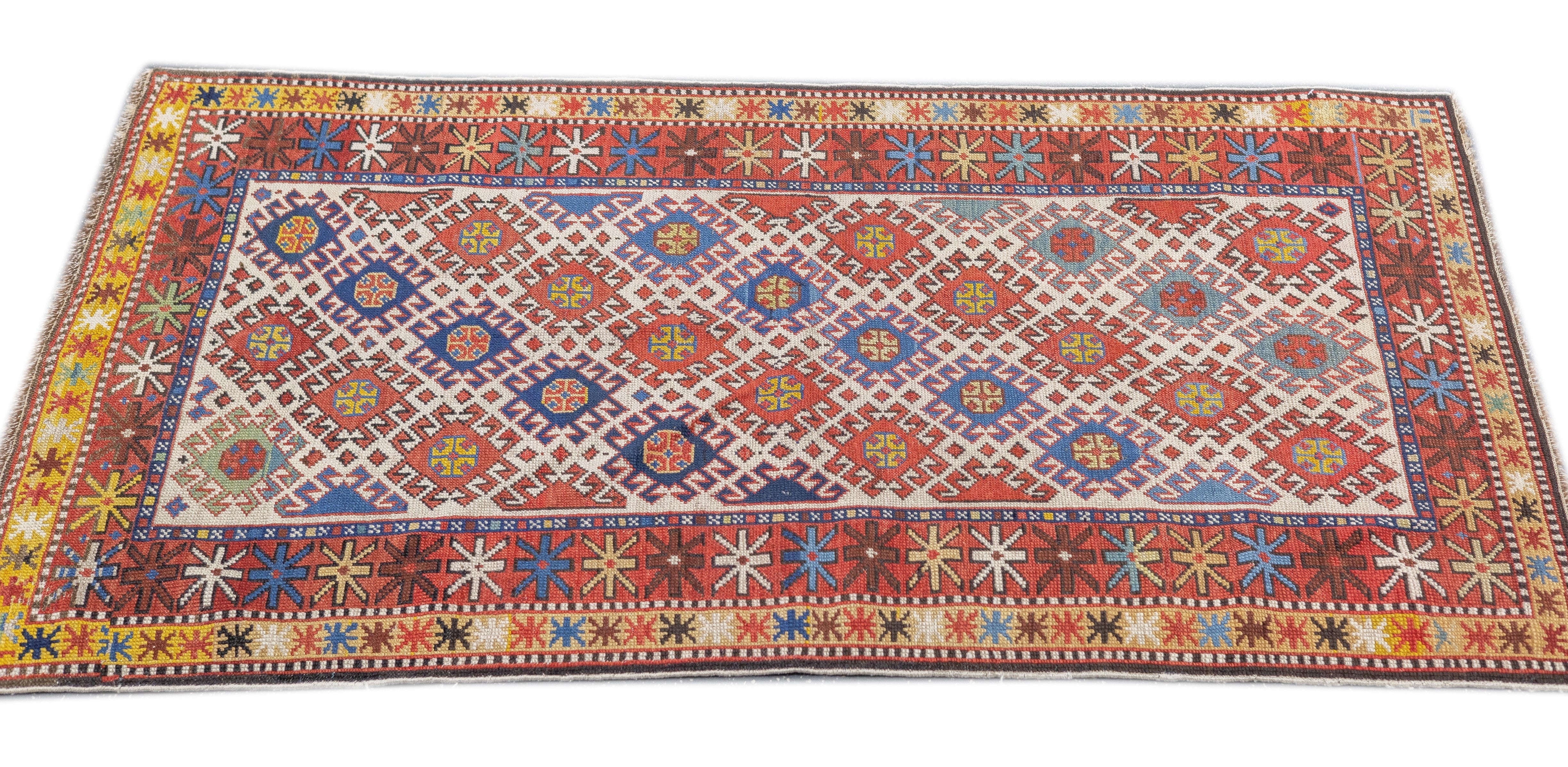 Antique Caucasian Shirvan Rug 2'8'' x 4'9''