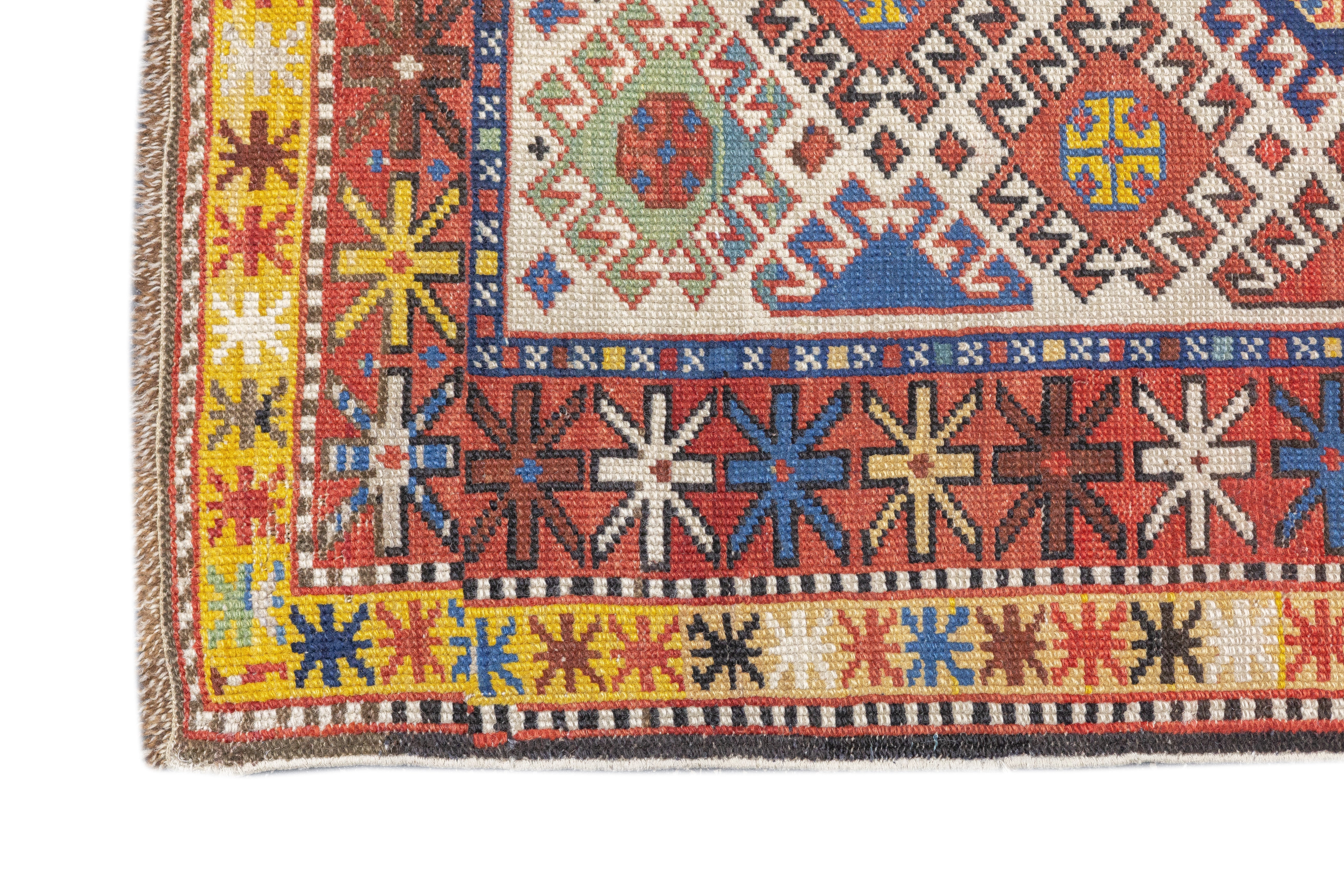 Antique Caucasian Shirvan Rug 2'8'' x 4'9''