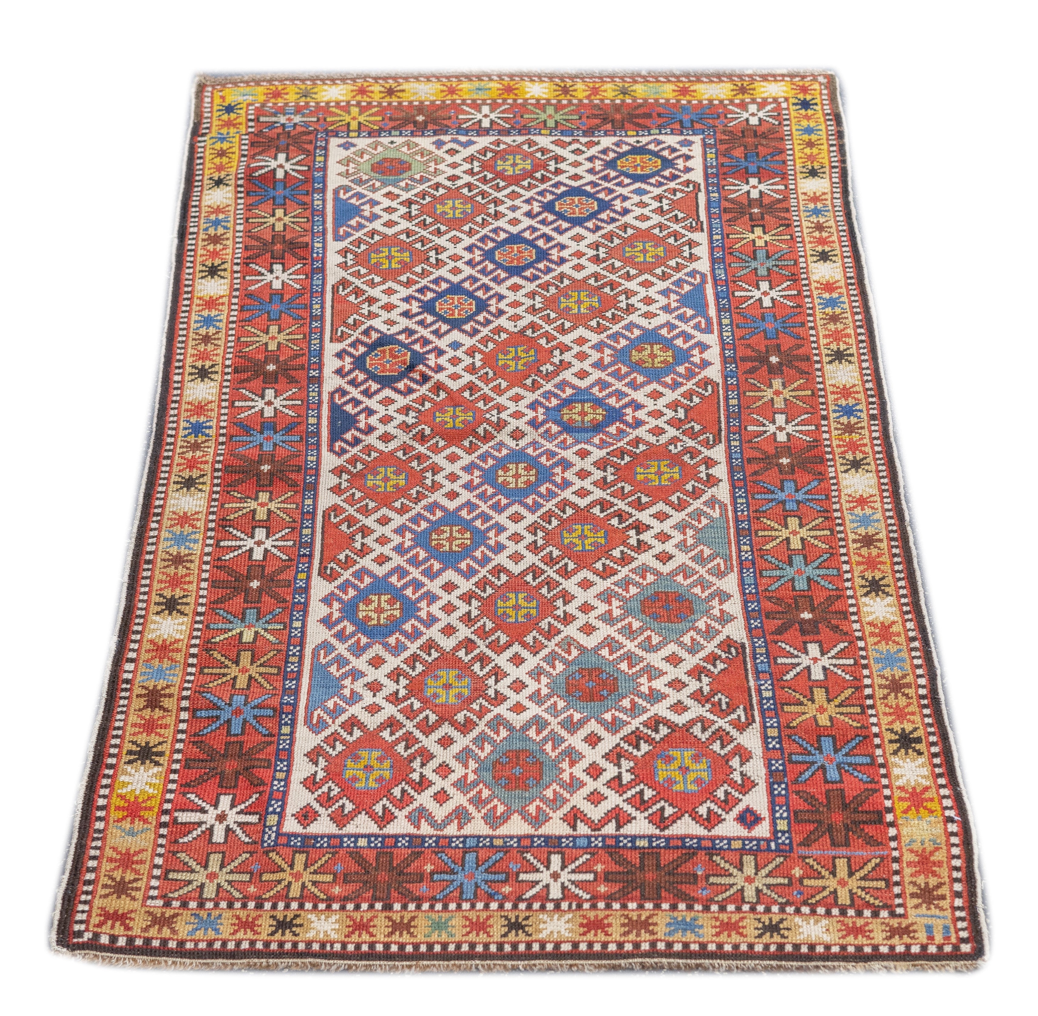 Antique Caucasian Shirvan Rug 2'8'' x 4'9''