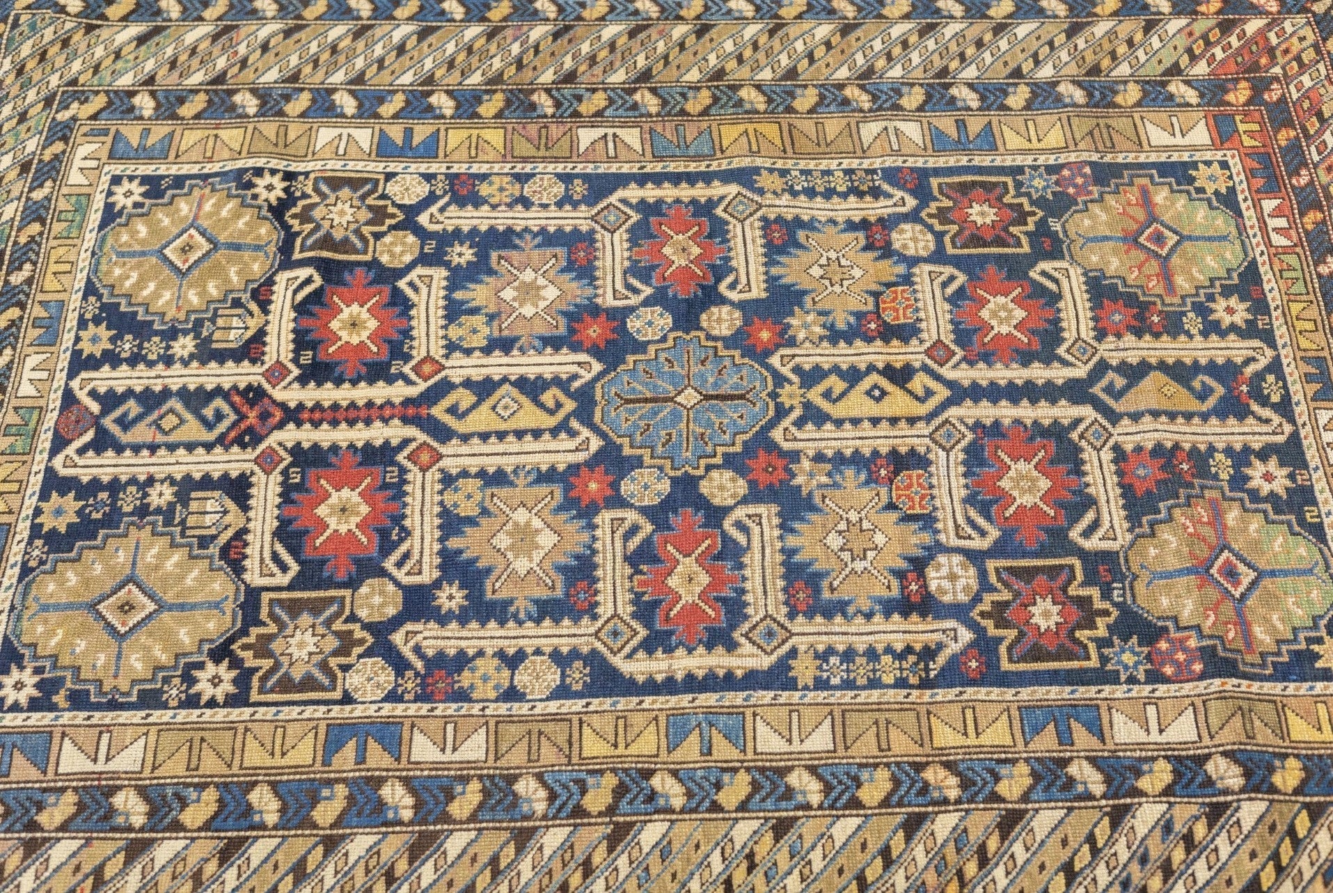 Antique Caucasian Kuba Rug 3'10'' x 5'0"